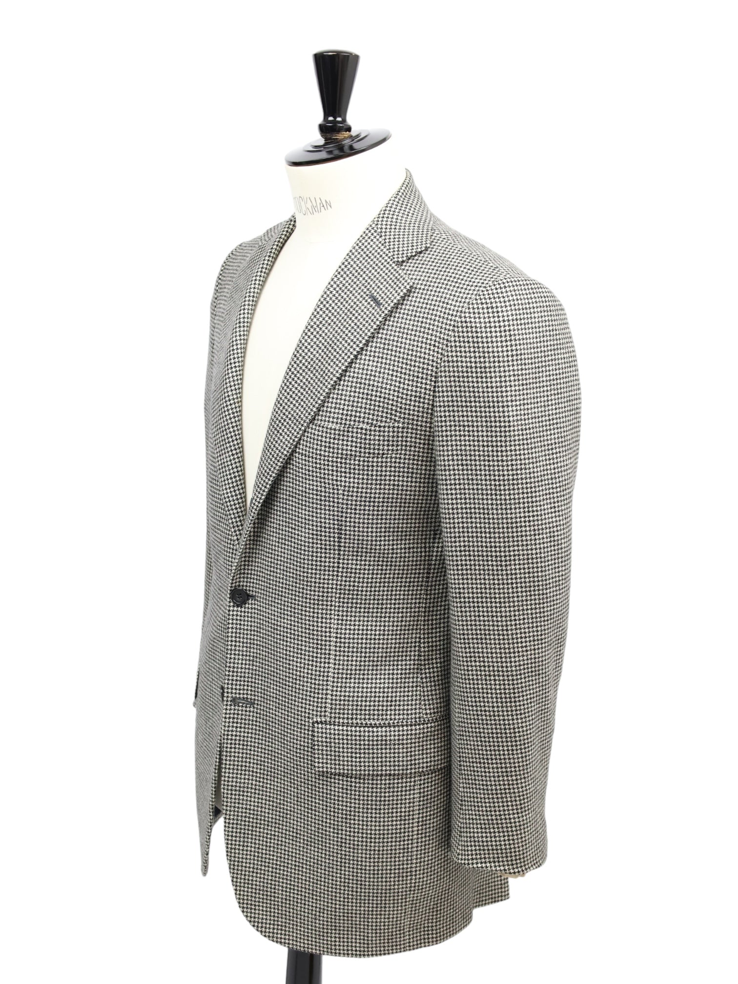 Kiton zwart-wit pied de poule kasjmierpak