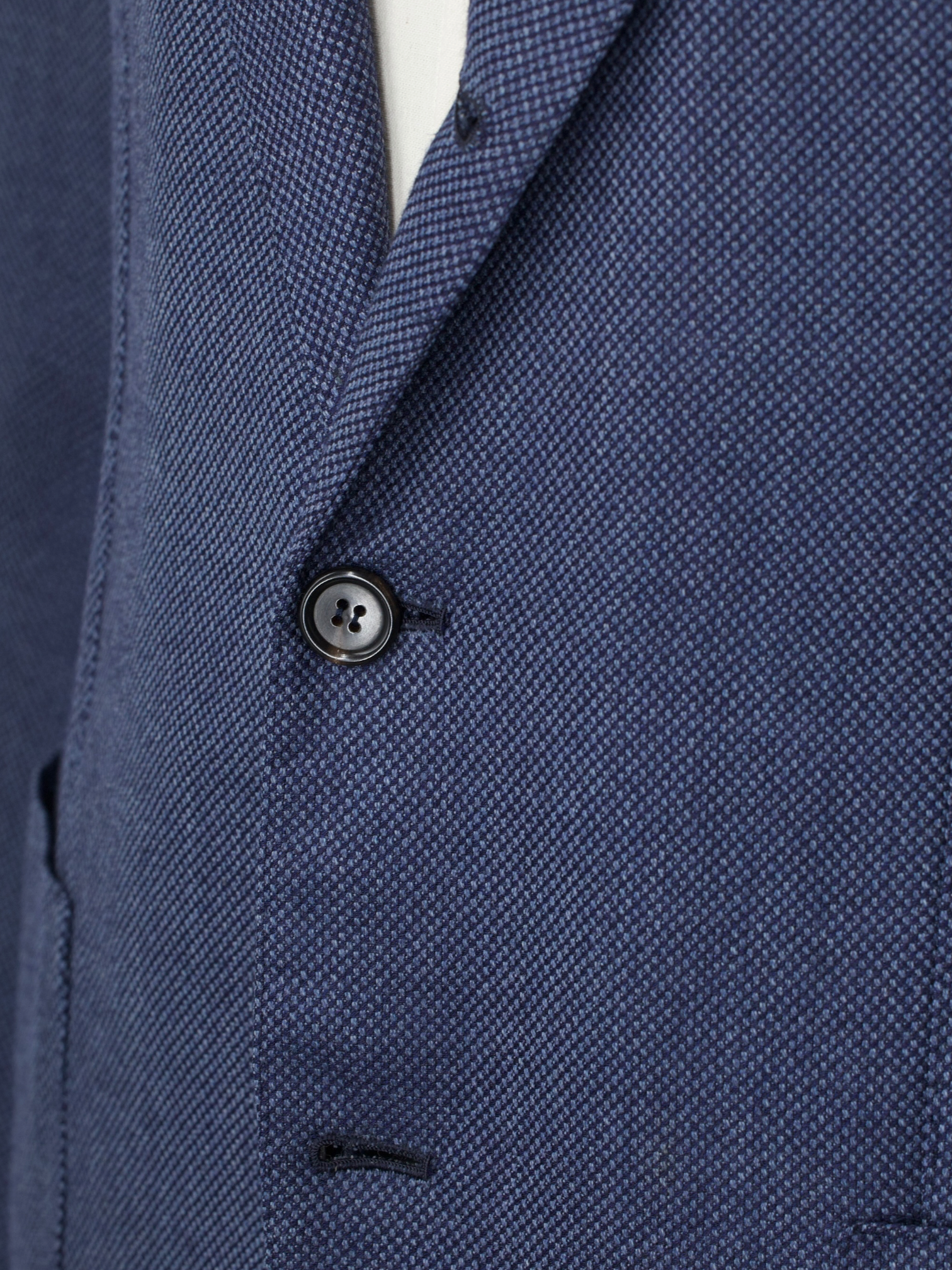 Orazio Luciano Steel Blue Wool Panama-Weave Jacket