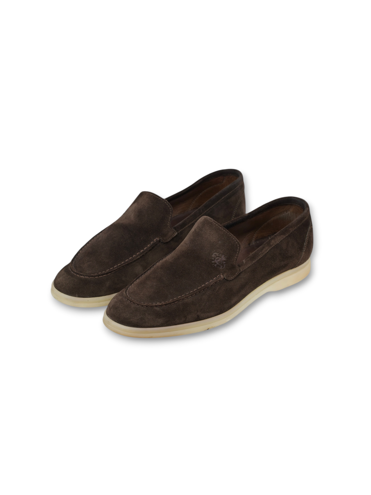 Luigi Borrelli Dark Brown Suede Summer Moccasin