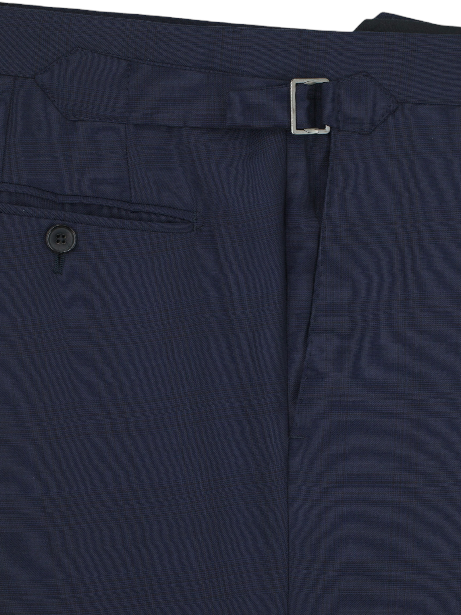 Caruso Dark Blue Fine-Wool Checkered Aida Suit