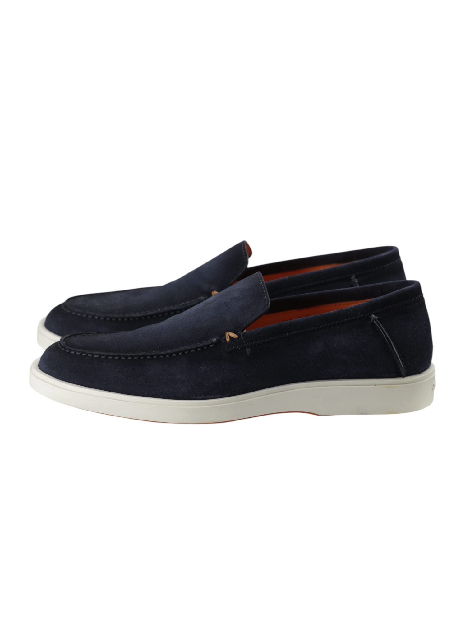 Santoni Navy Suede Botanist Summer Loafer