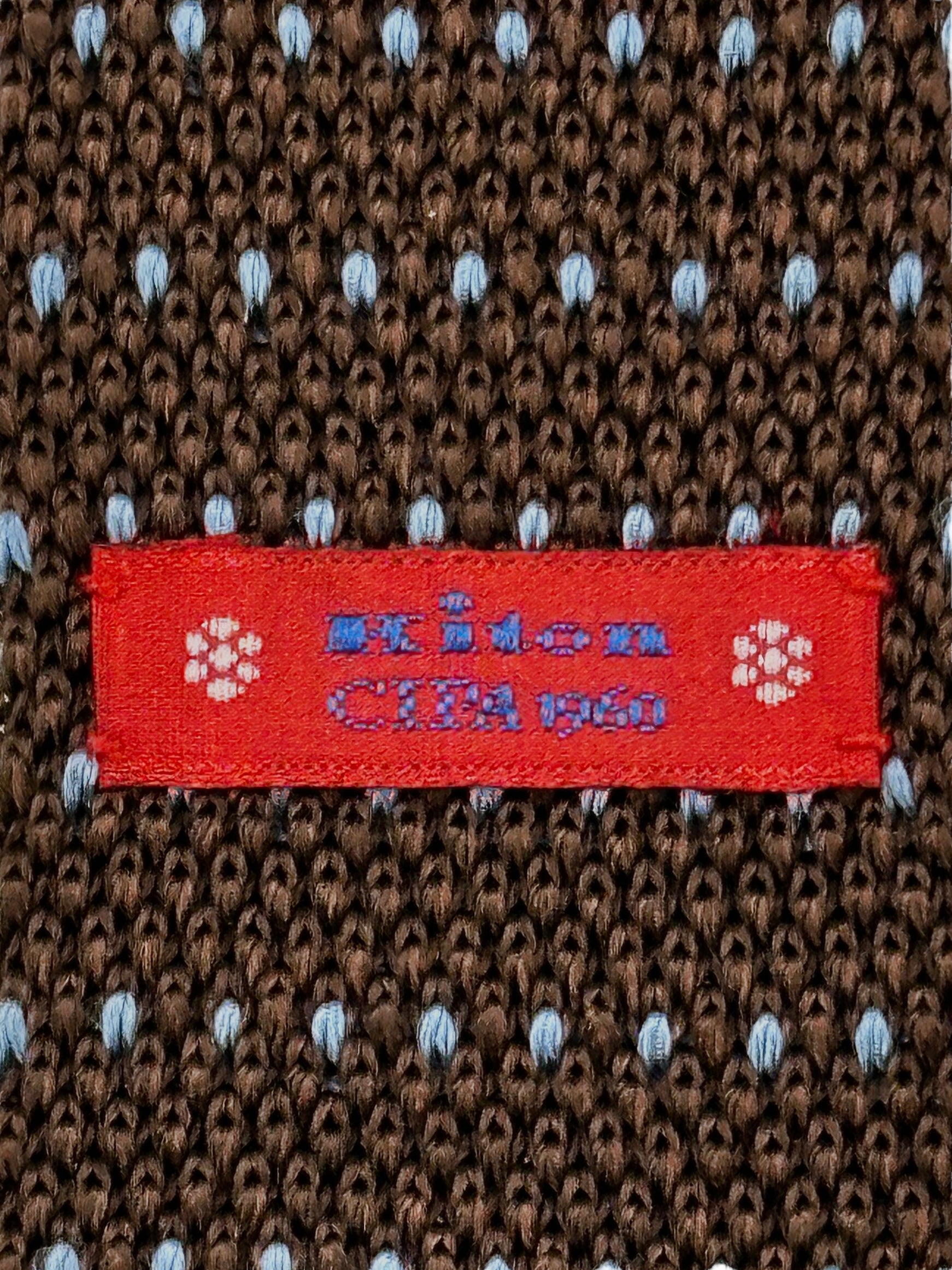 Kiton Brown Silk Knitted Tie