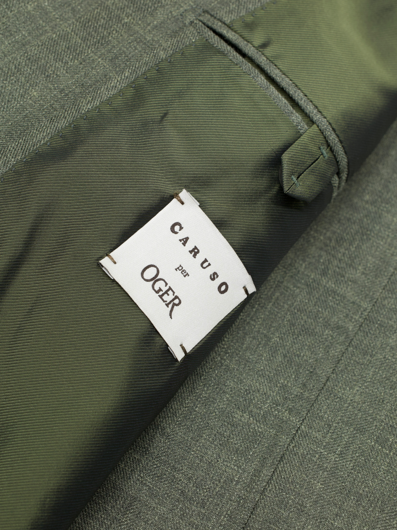 Caruso Sage Green Wool, Silk & Linen Melange Aida Jacket