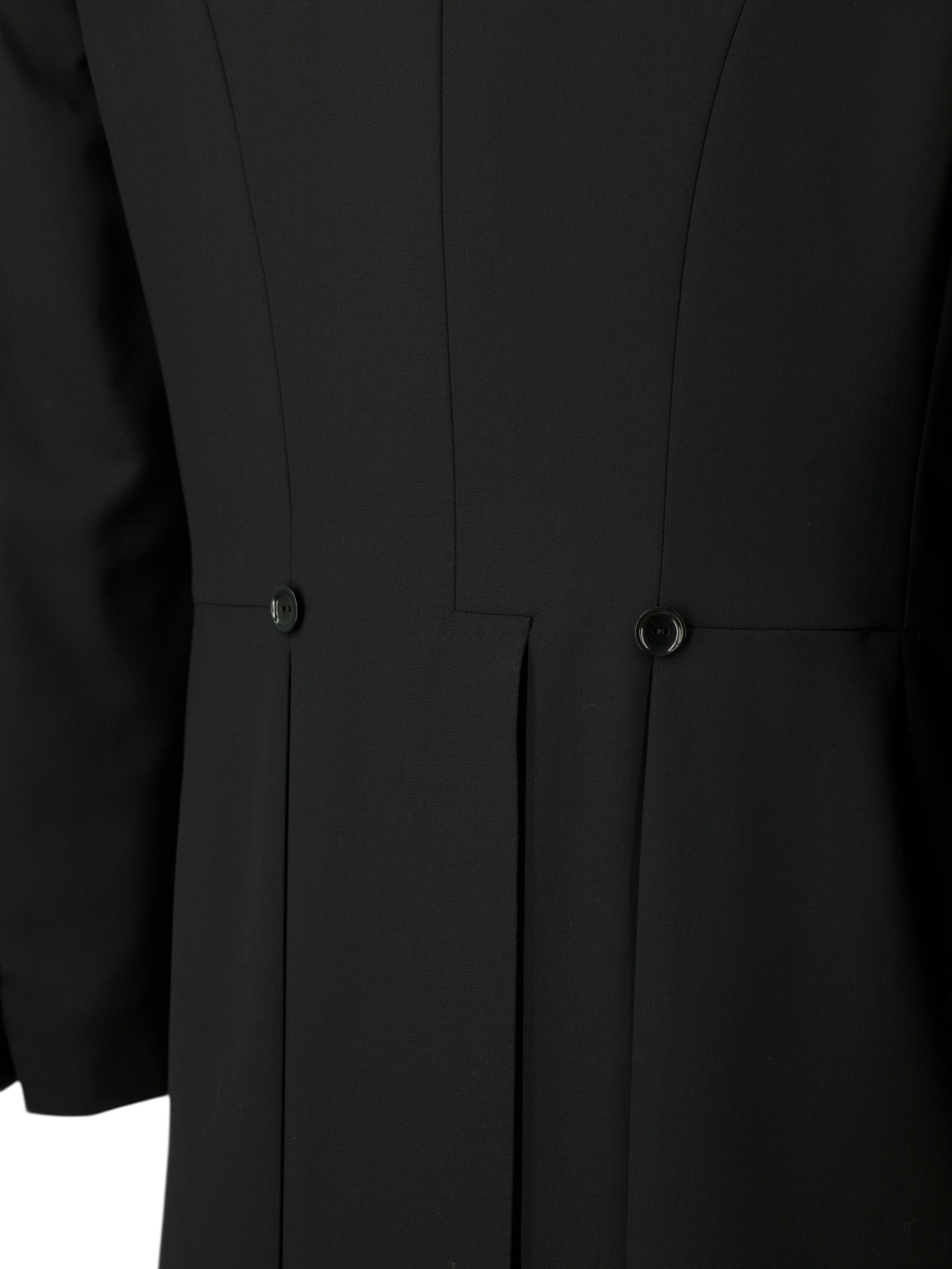 Canali Black Extrafine Wool Twill Classic Jacquet