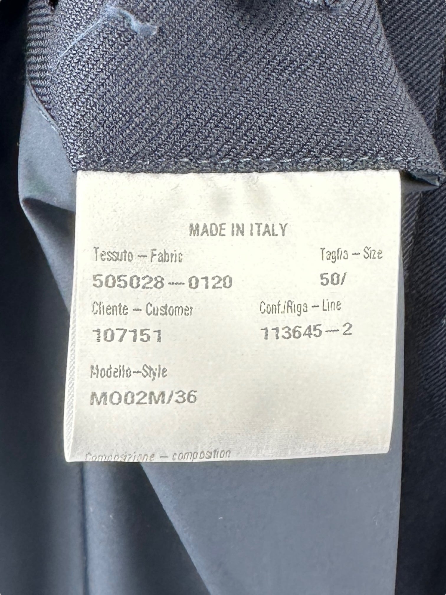 Caruso Navy Gabardine Raincoat