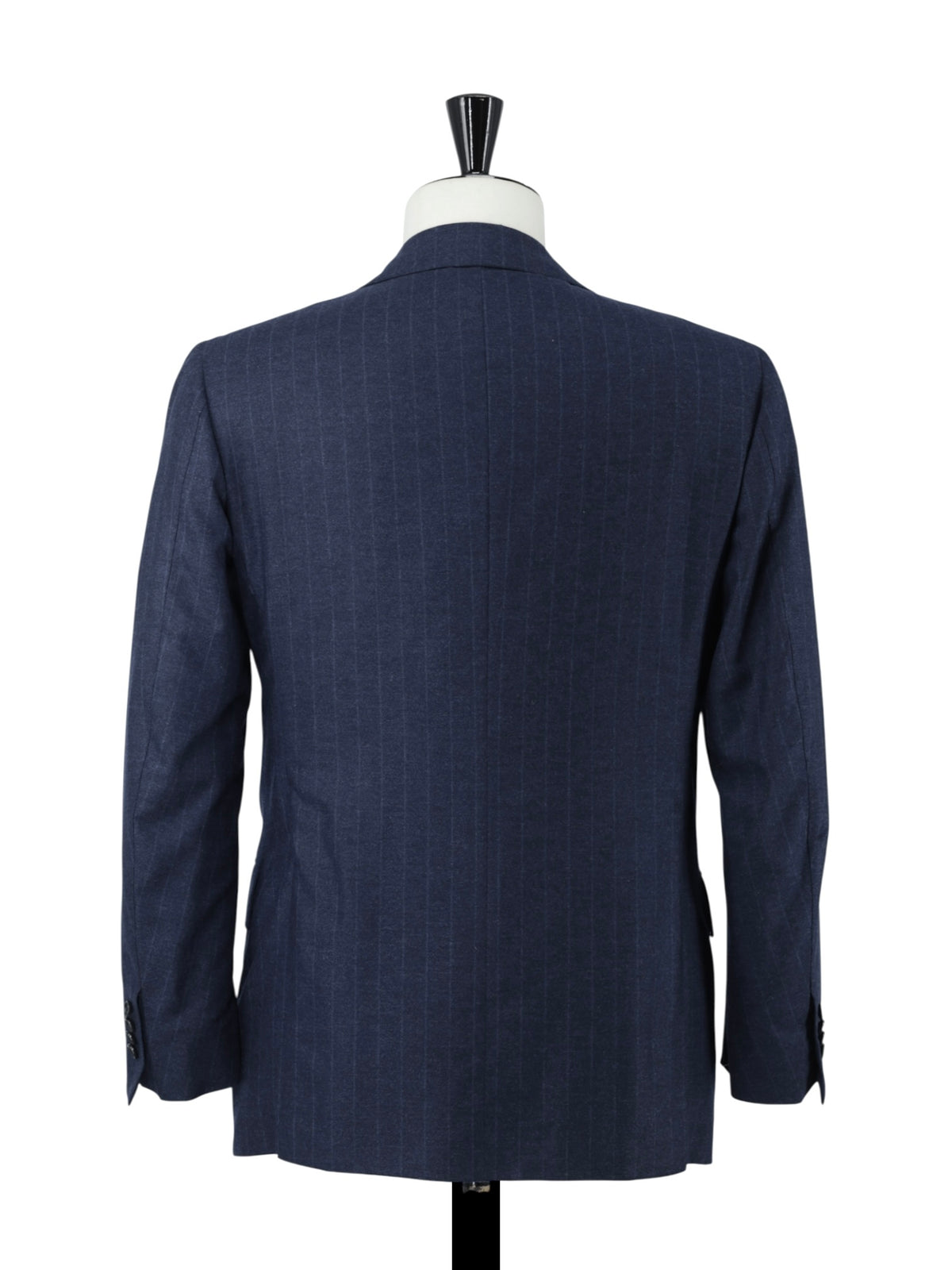 Cesare Attolini Steel Blue Cashmere-Silk Flannel Chalkstripe Suit