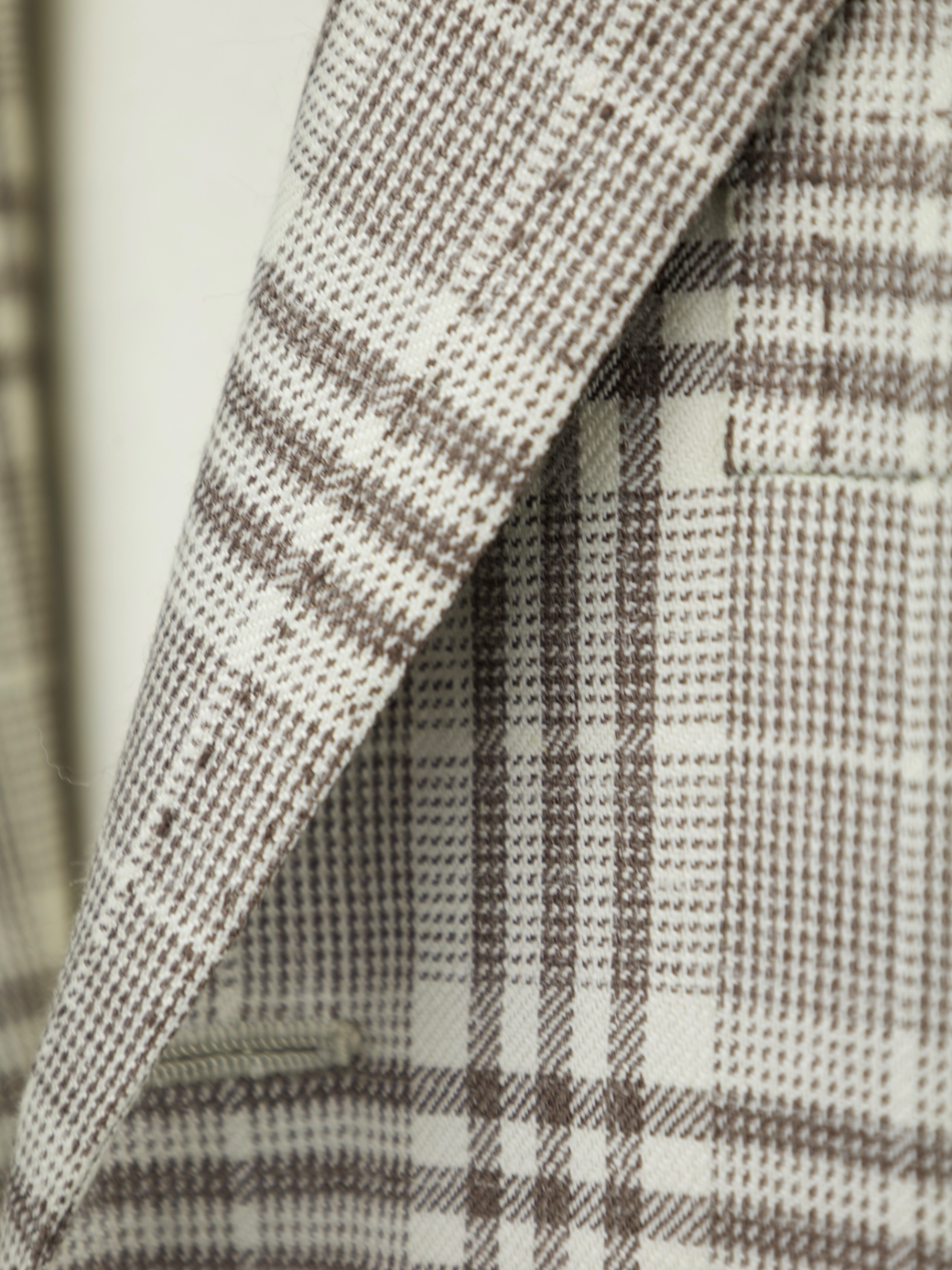 Cesare Attolini Taupe Lightweight-Wool Glenplaid Jacket