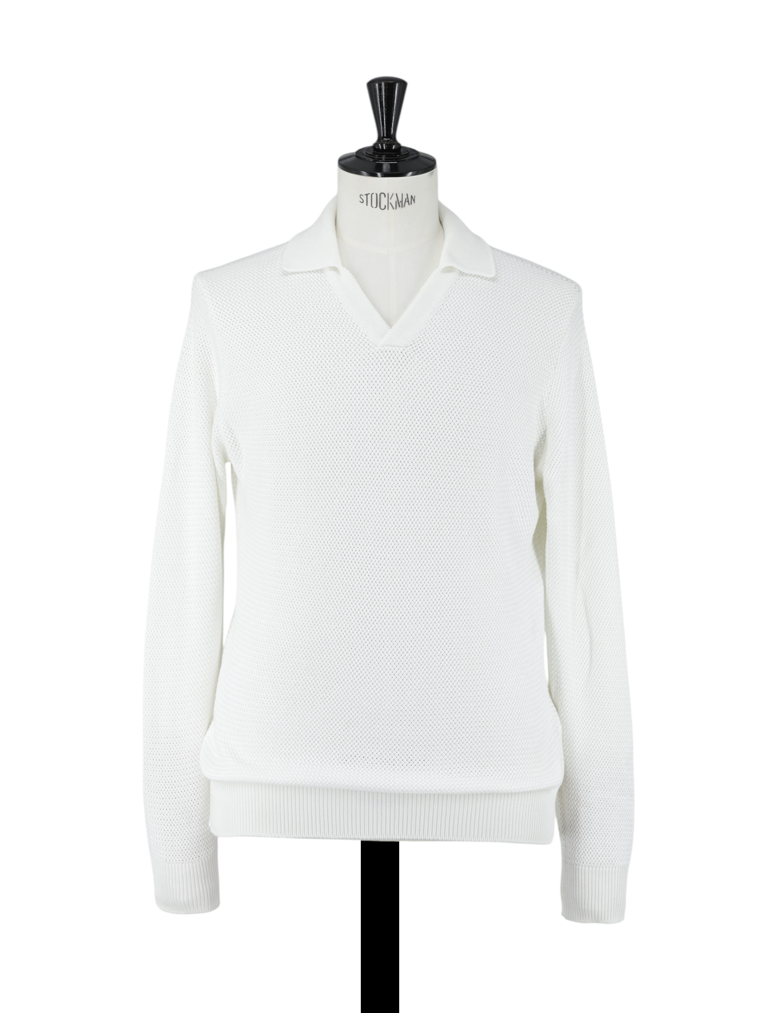 Fioroni White Cotton & Silk Tricot "The Talented Mr. Ripley" Polo