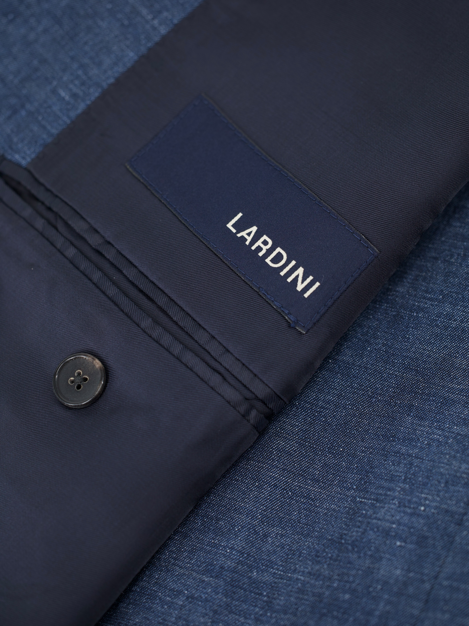 Lardini Mediterranean Blue Linen & Tencel Summer Melange Jacket