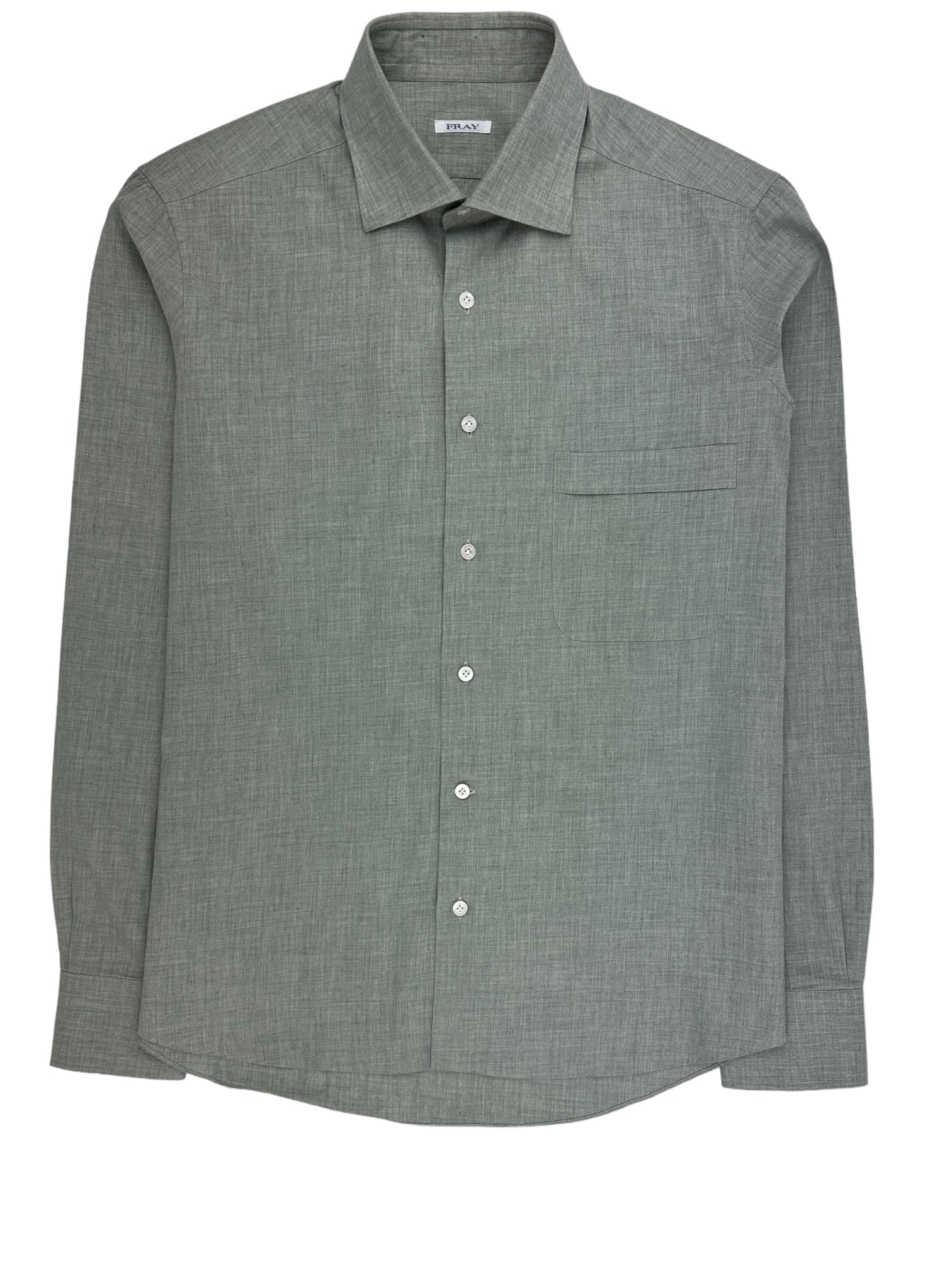 Fray Sage Green Cotton Shirt