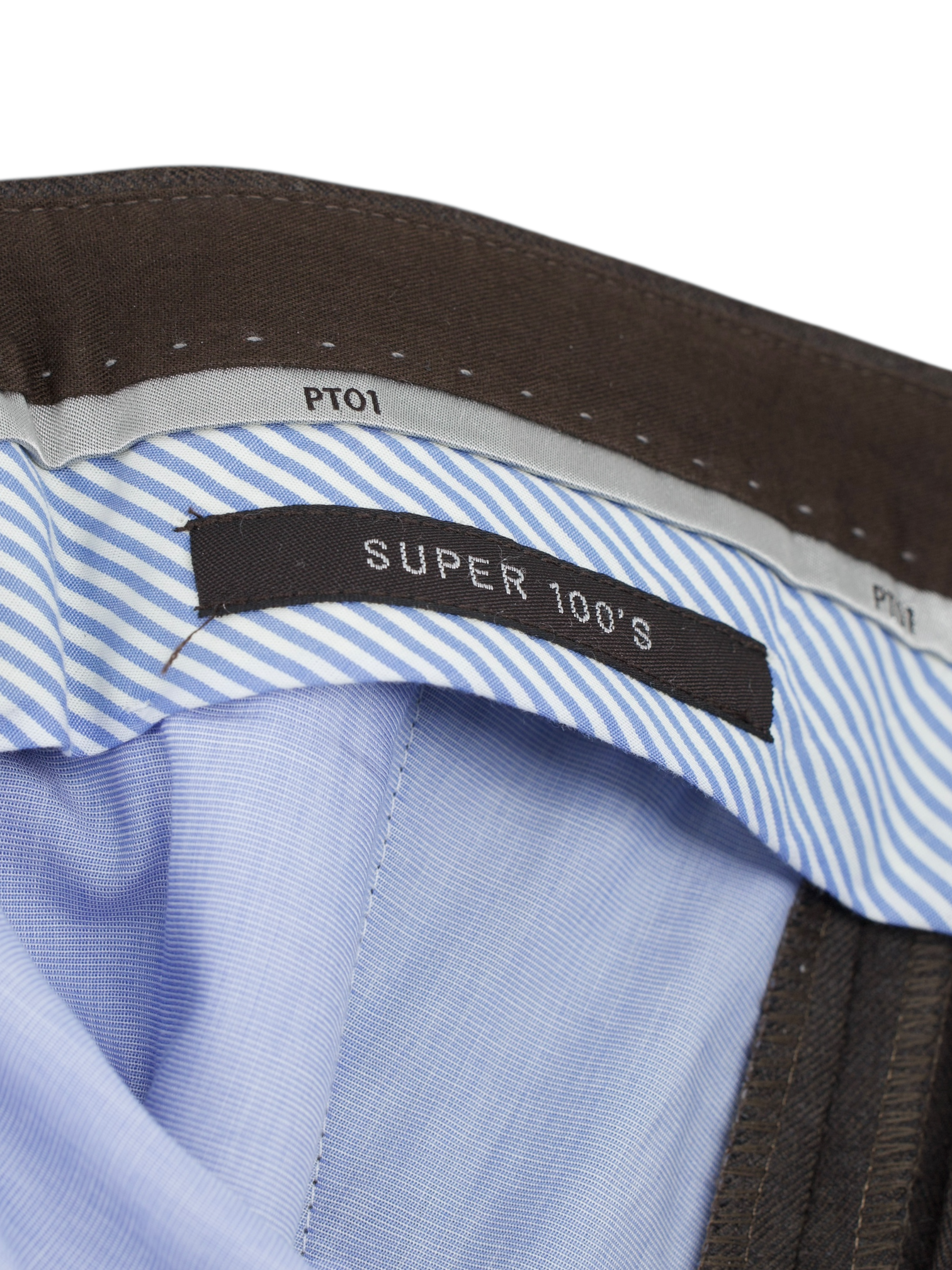 PT01 Chocolate Brown Wool-Flannel Winter Trousers