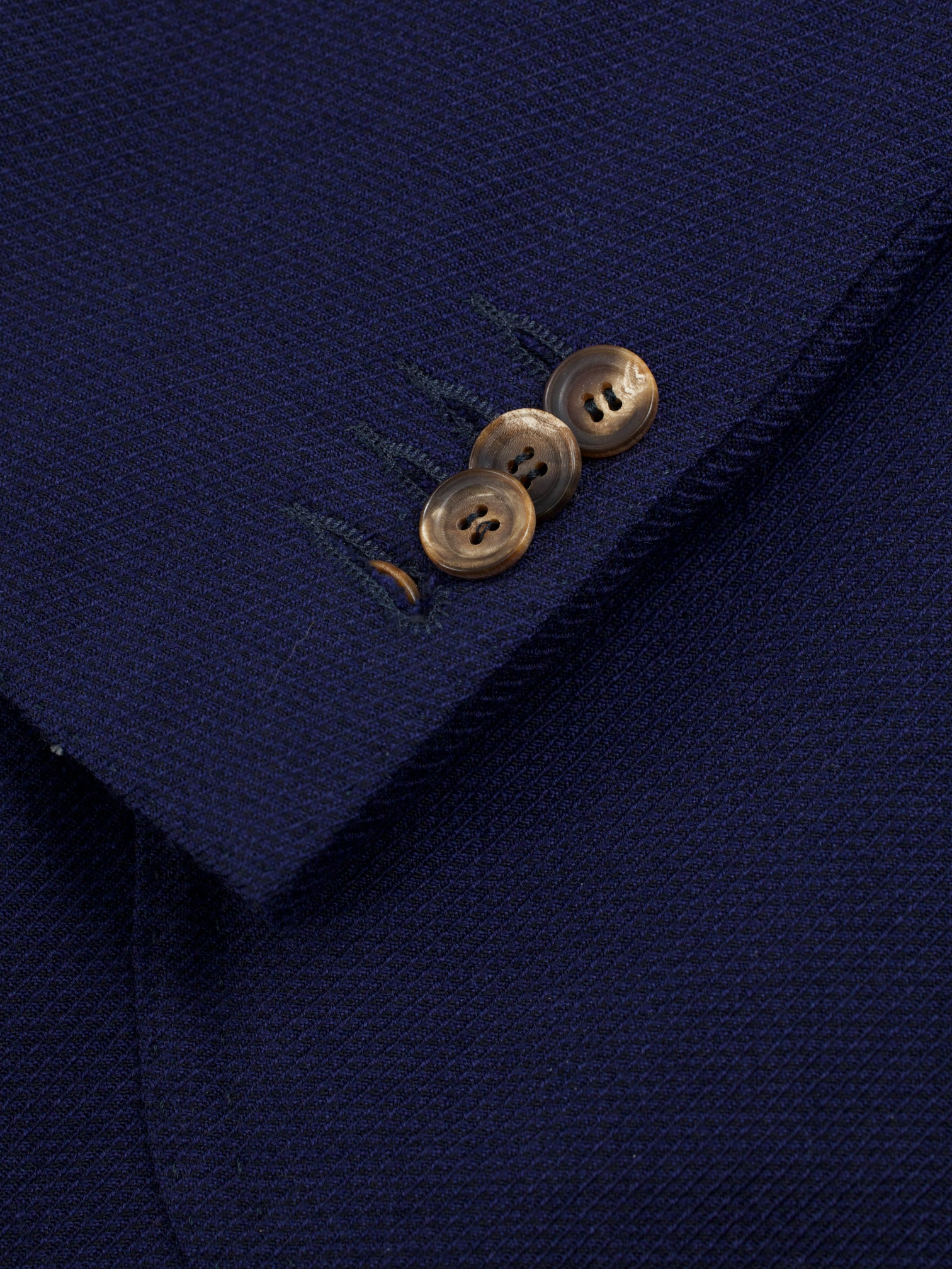 Stile Latino Navy Wool Serge-Weave Blazer Jacket