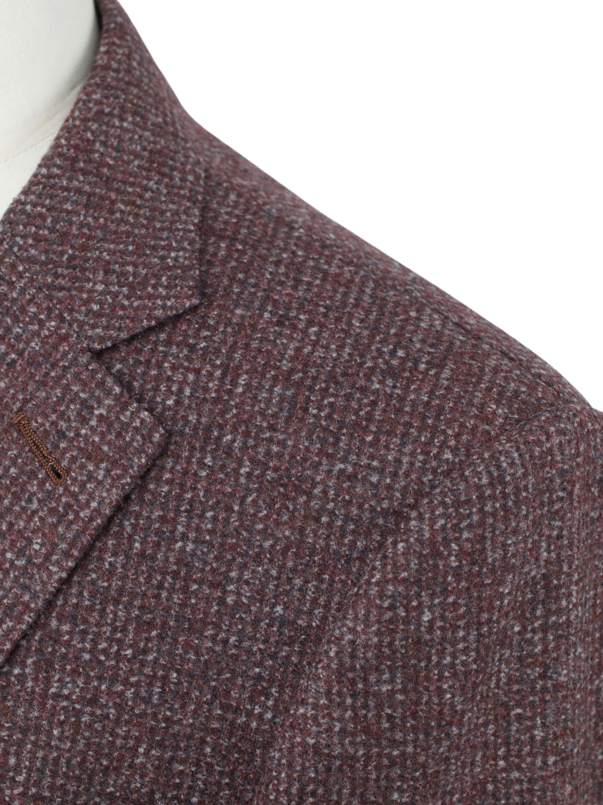 Ermenegildo Zegna Dusty Red Wool, Silk & Cashmere Micro-Pattern Mila Jacket