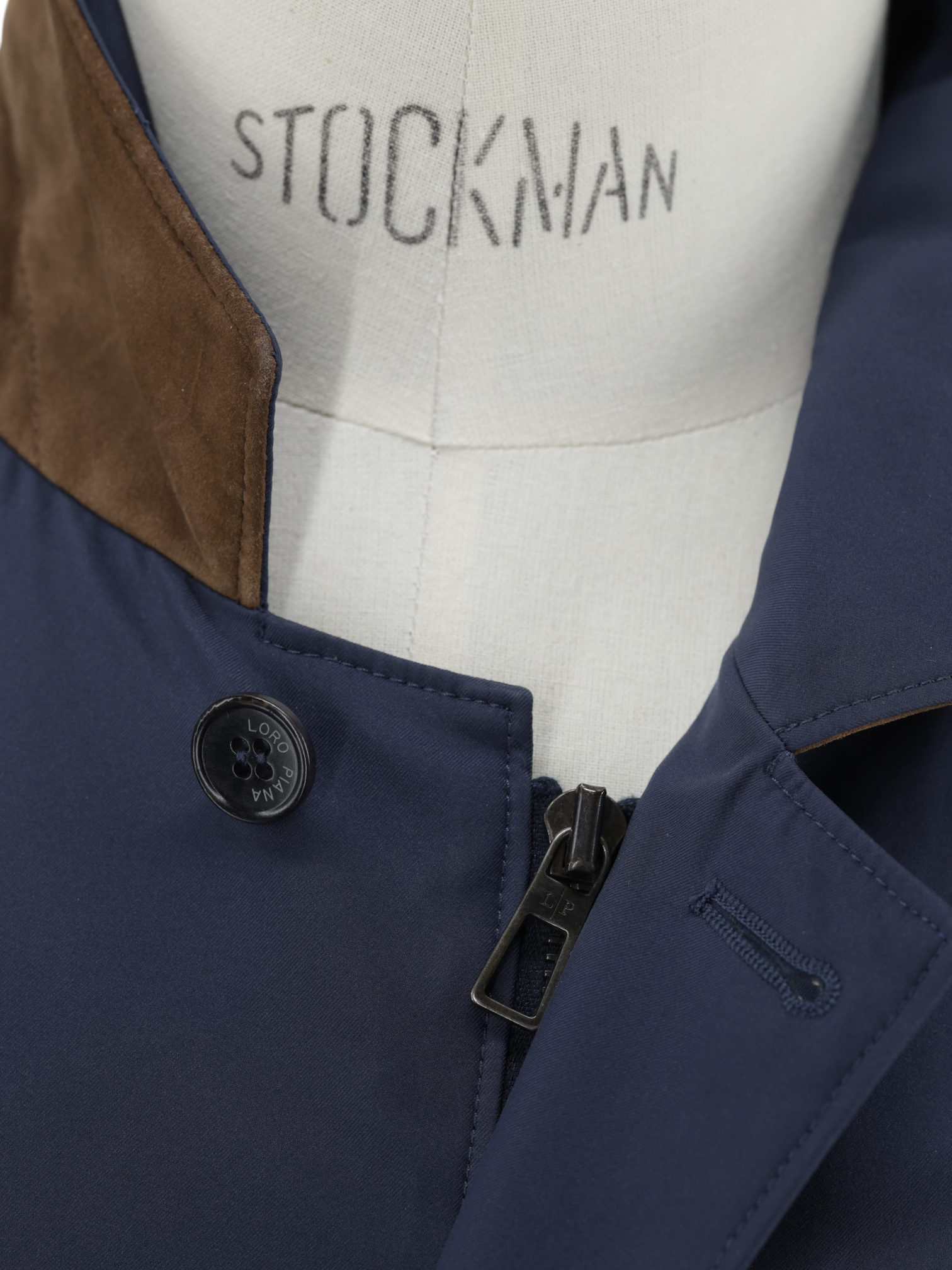 Loro Piana Navy Silky-Microfibre Storm System® Sebring Coat