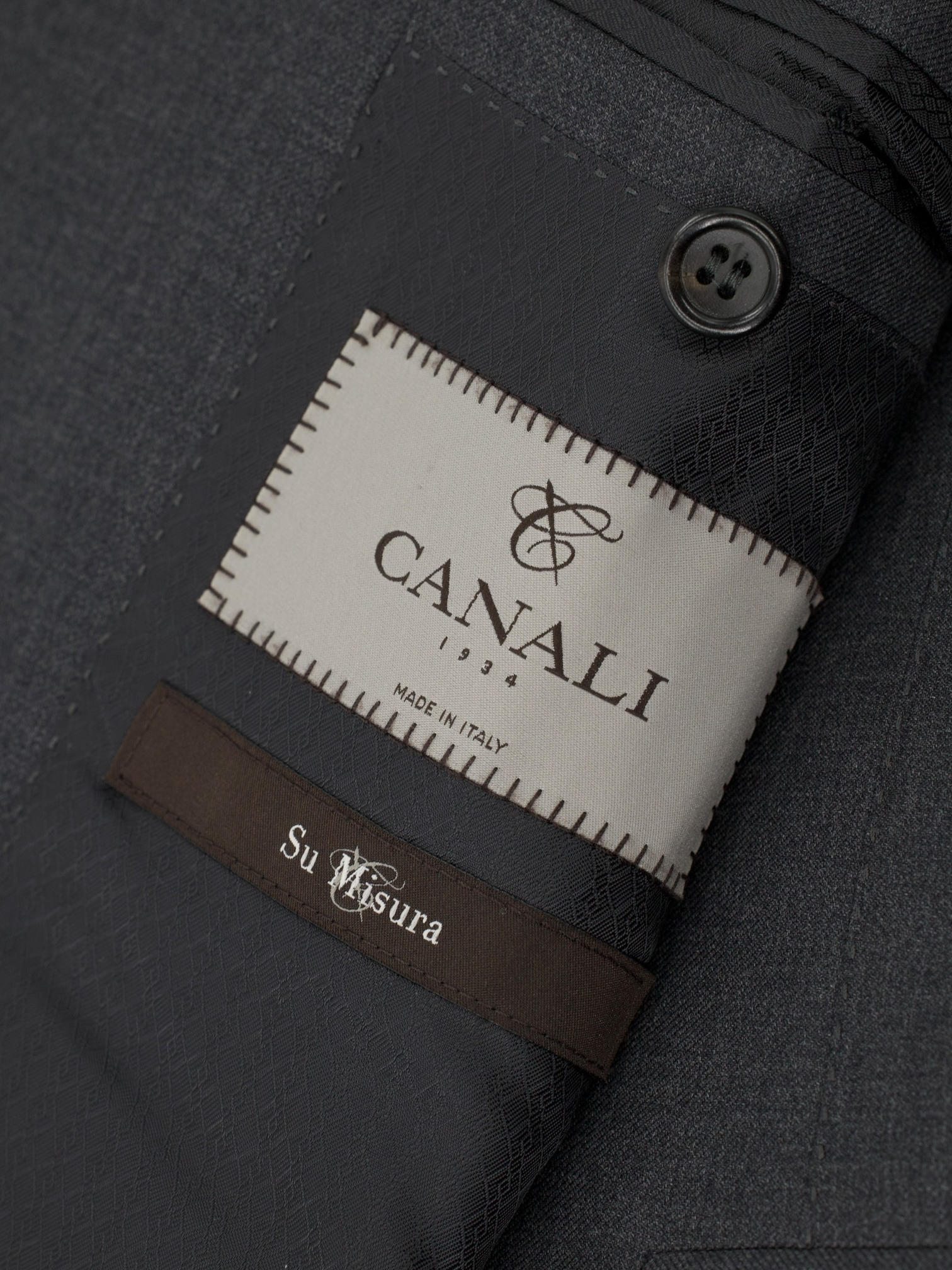 Canali Charcoal Fine-Wool Essential Twill Suit