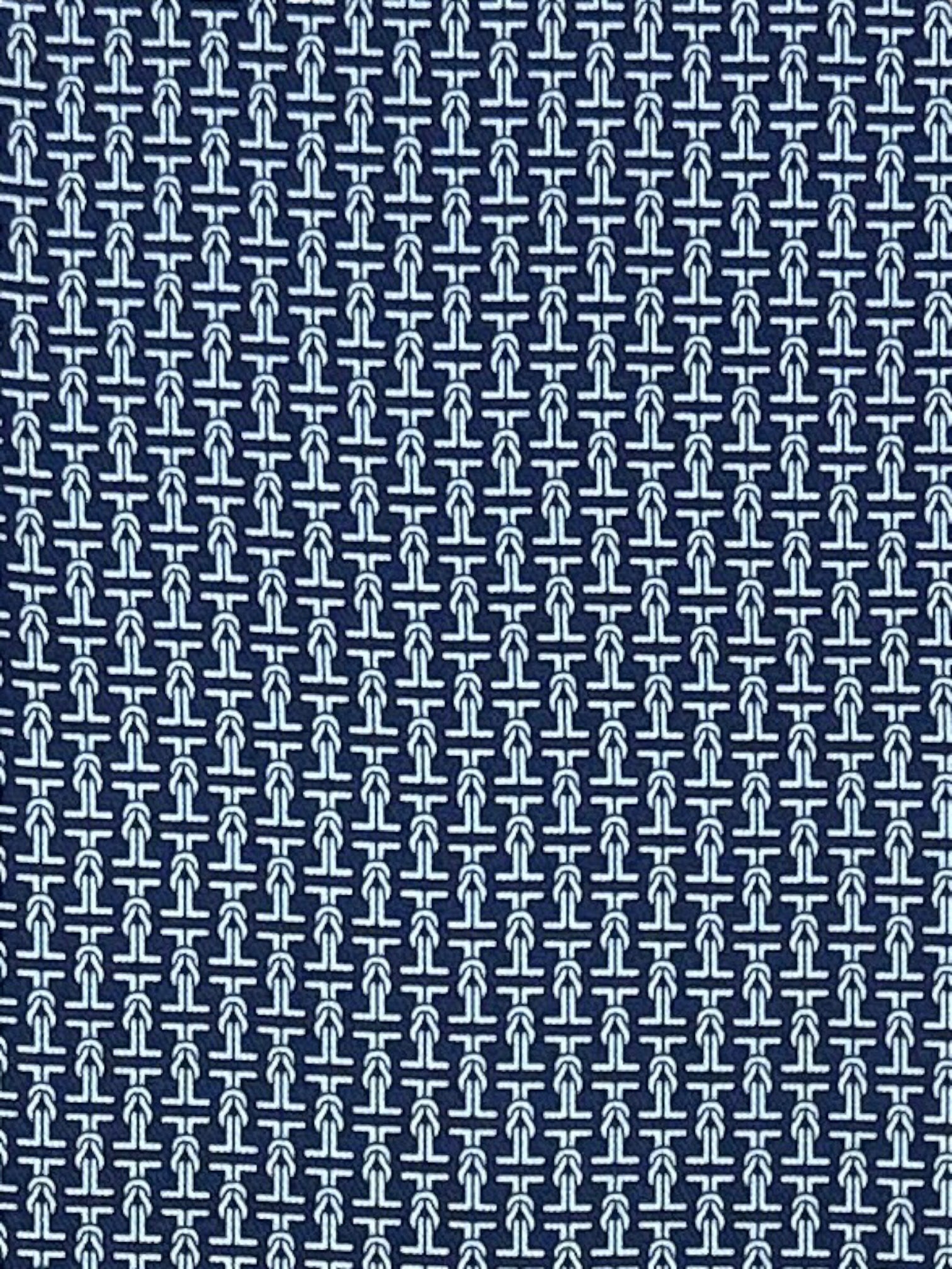 Hermès Blue Geometric Silk Pocketsquare