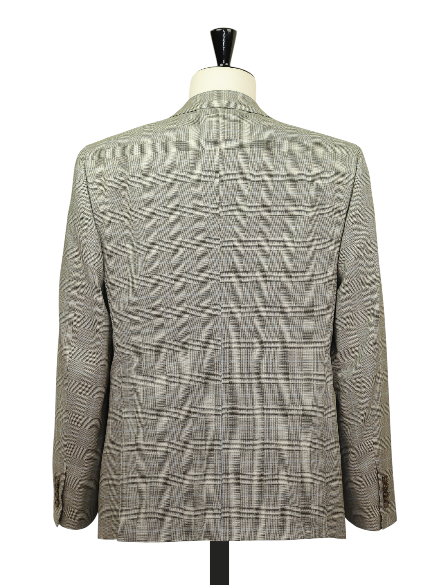 Brioni Light Grey & Light Blue Wool Prince of Wales Nomentano Suit