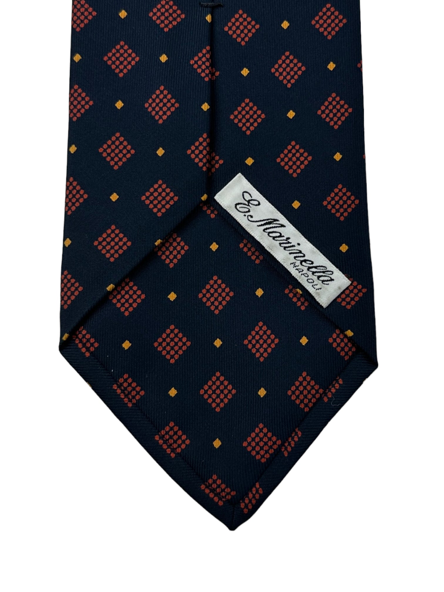 E.Marinella Red and Blue Diamond Shape Tie