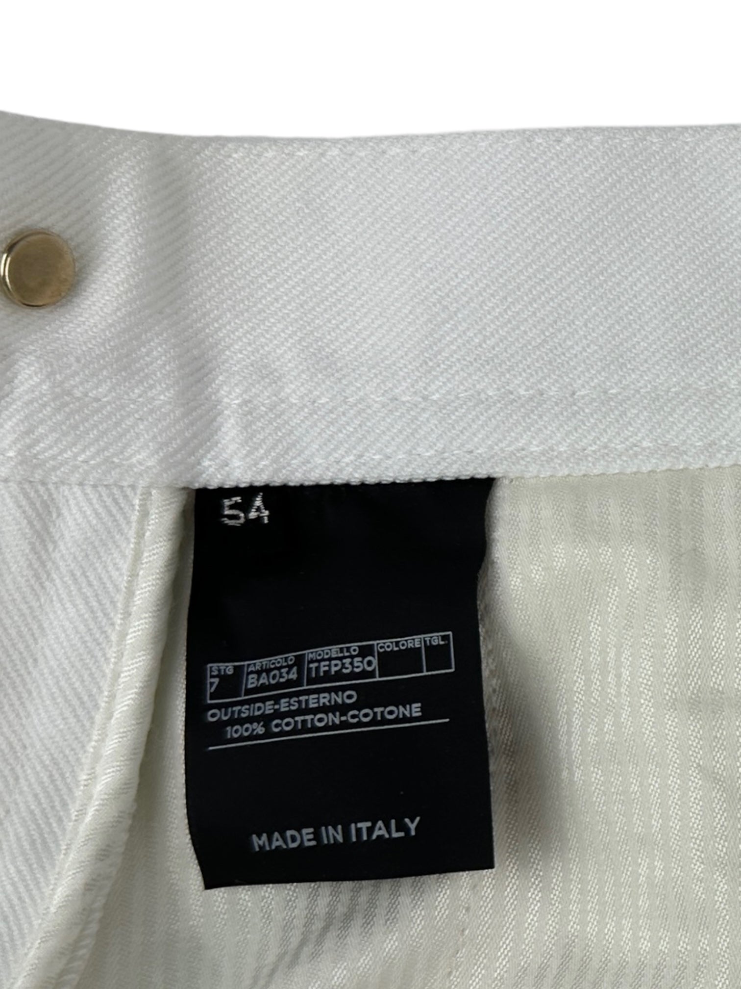 Tom Ford White 5-Pocket Jeans