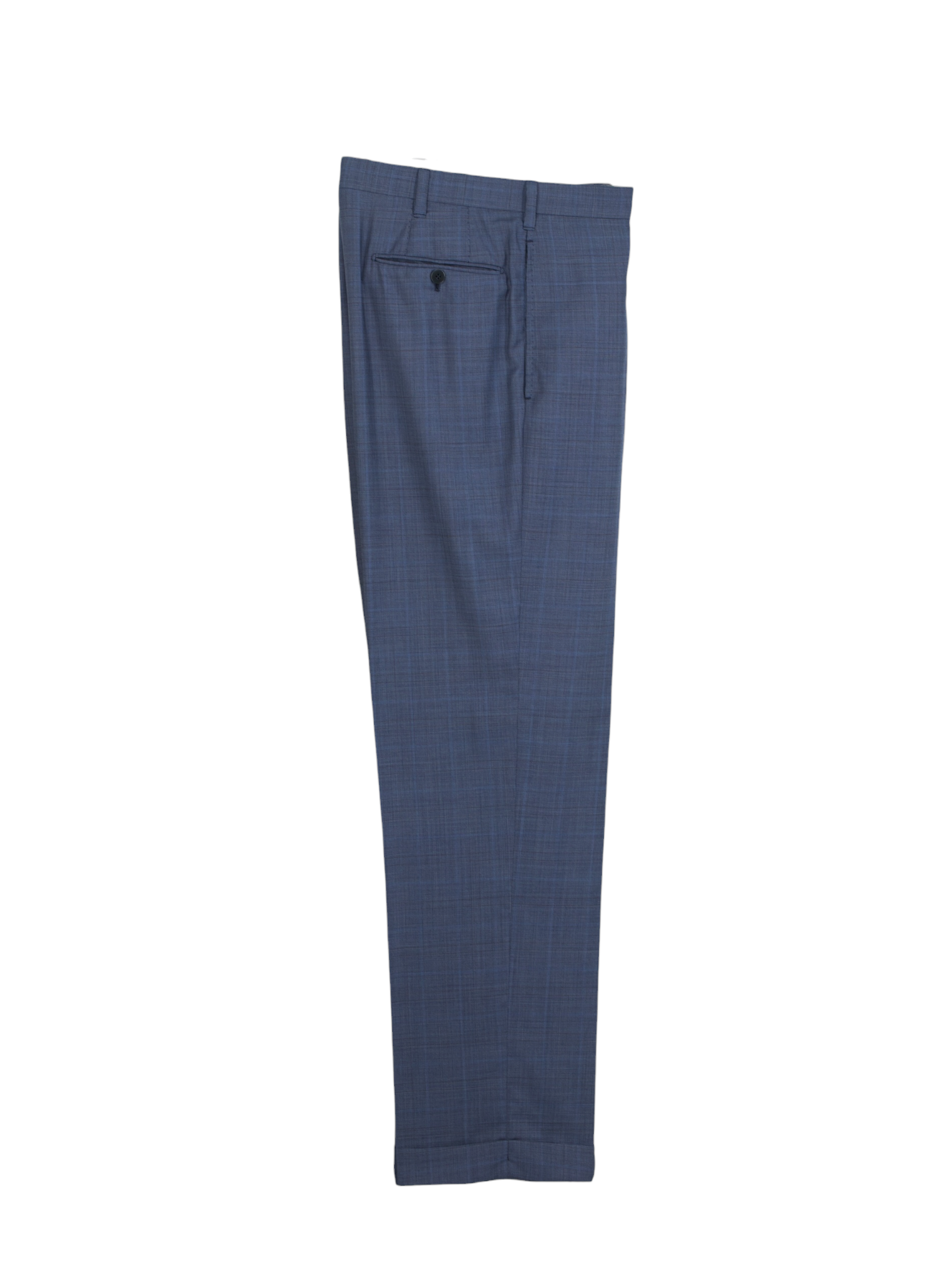 Cesare Attolini Steel Blue Super 170's & Silk Checkered Suit