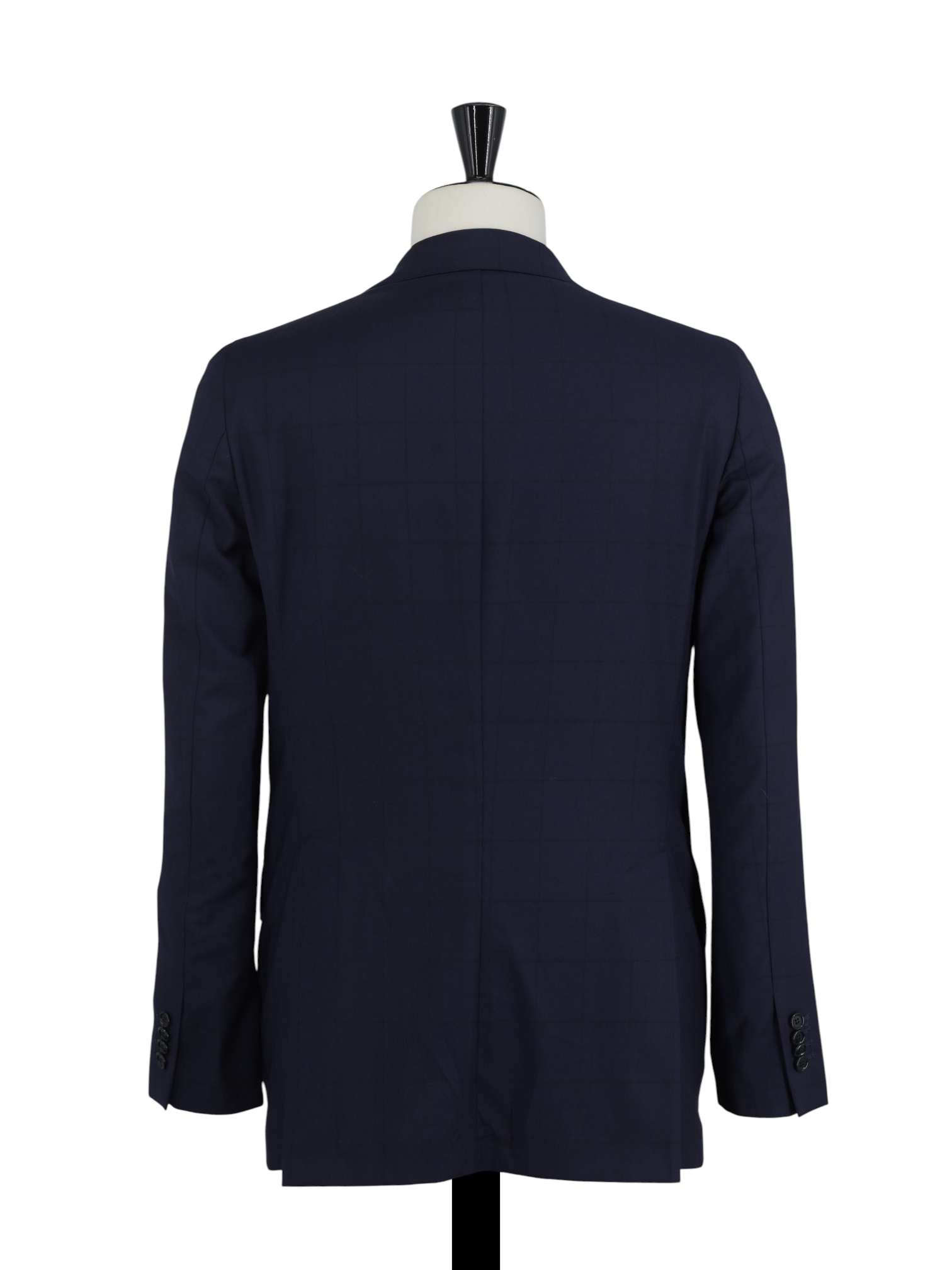 E. Formicola Navy Fine-Wool Shadow-Windowpane Suit