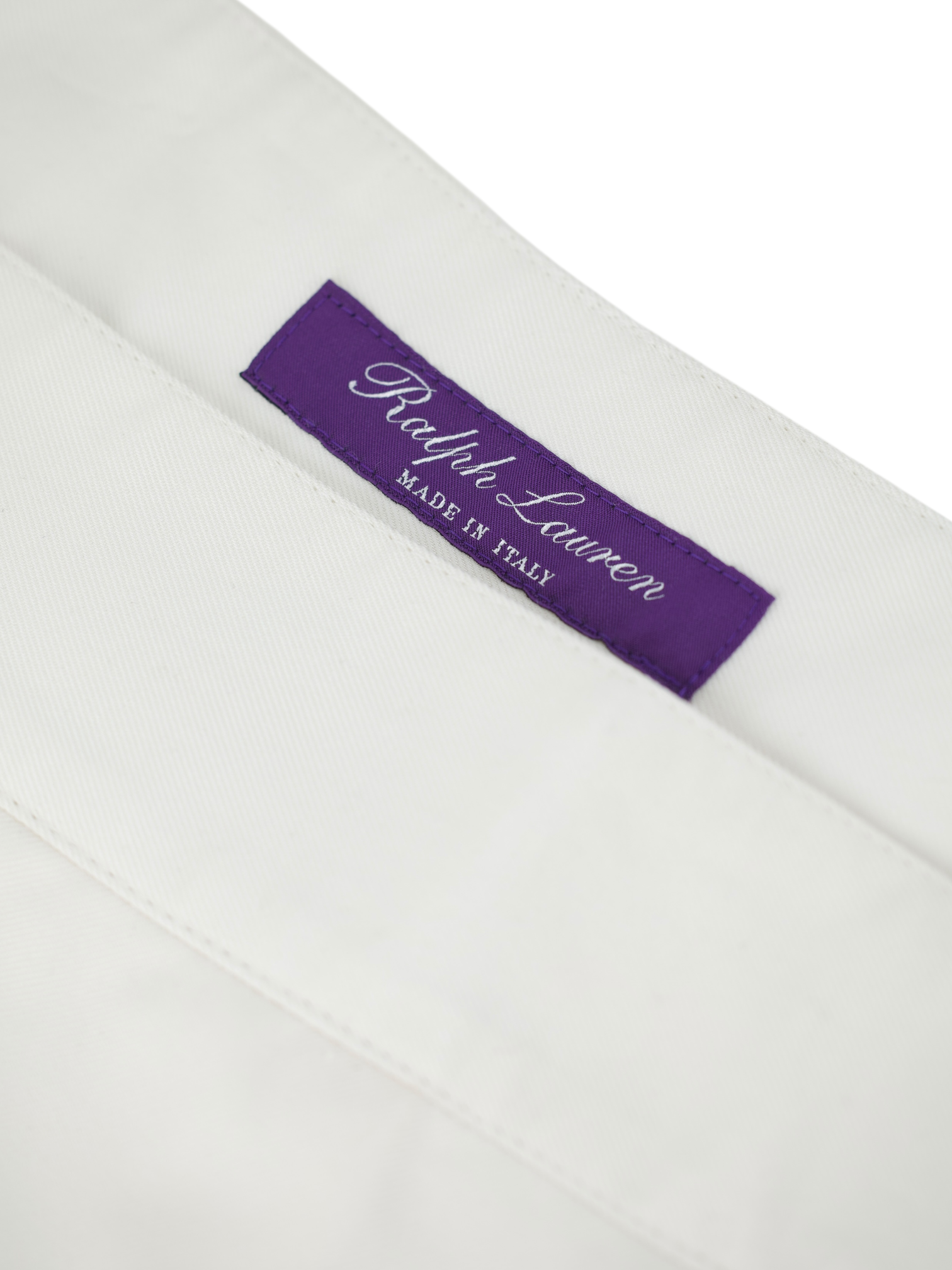 Ralph Lauren Purple Label Ivory Pure-Silk Gurkha Trousers