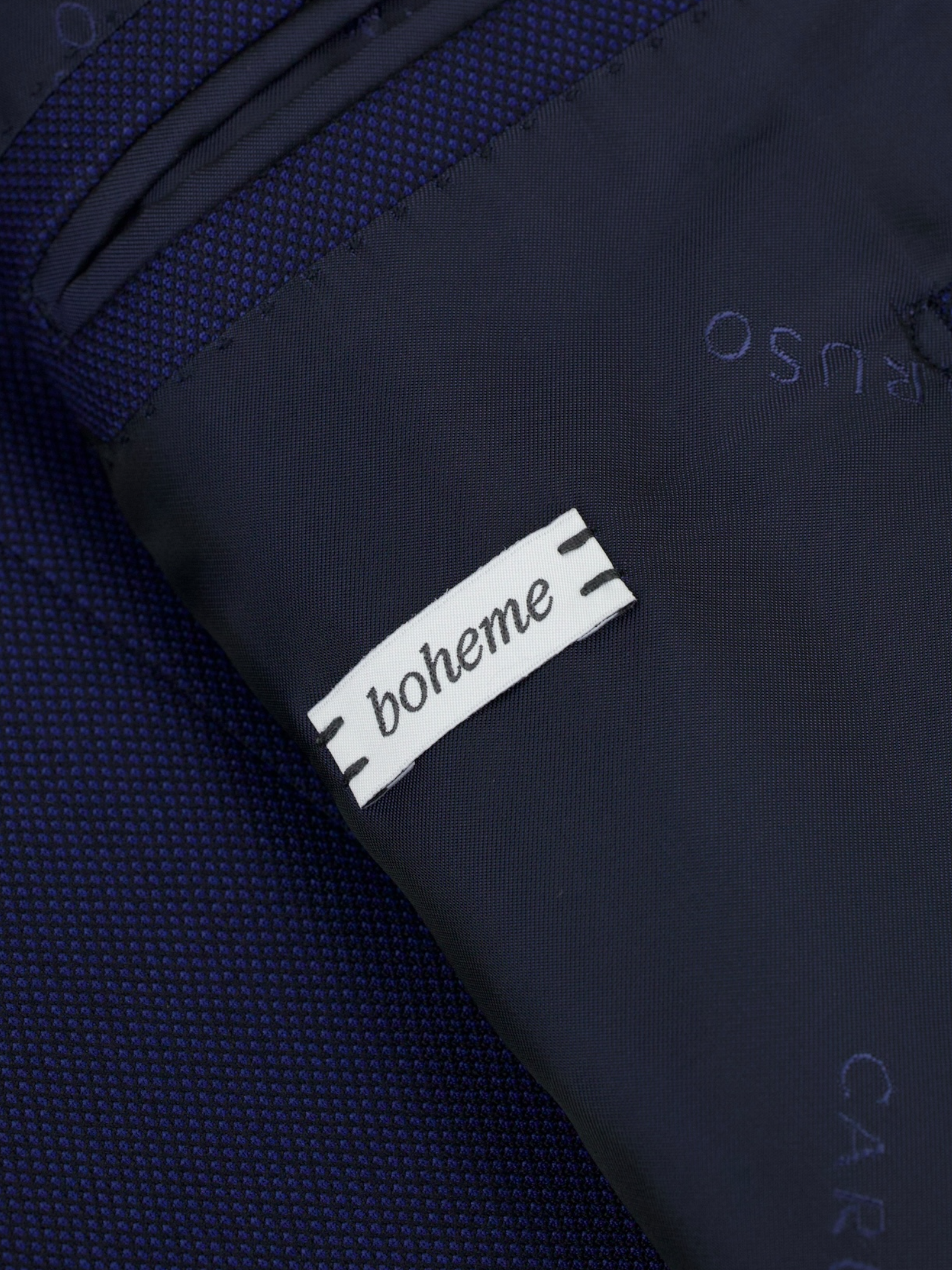 Caruso Dark Blue Super 150's "Australis" Birdseye Boheme Suit