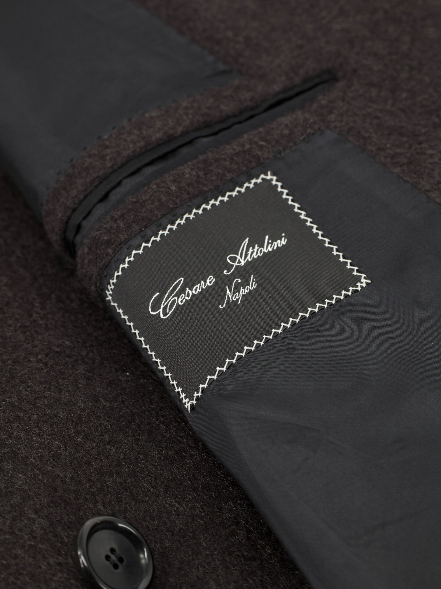 Cesare Attolini Deep Dark-Brown Pure Cashmere Sartorial Polo Coat