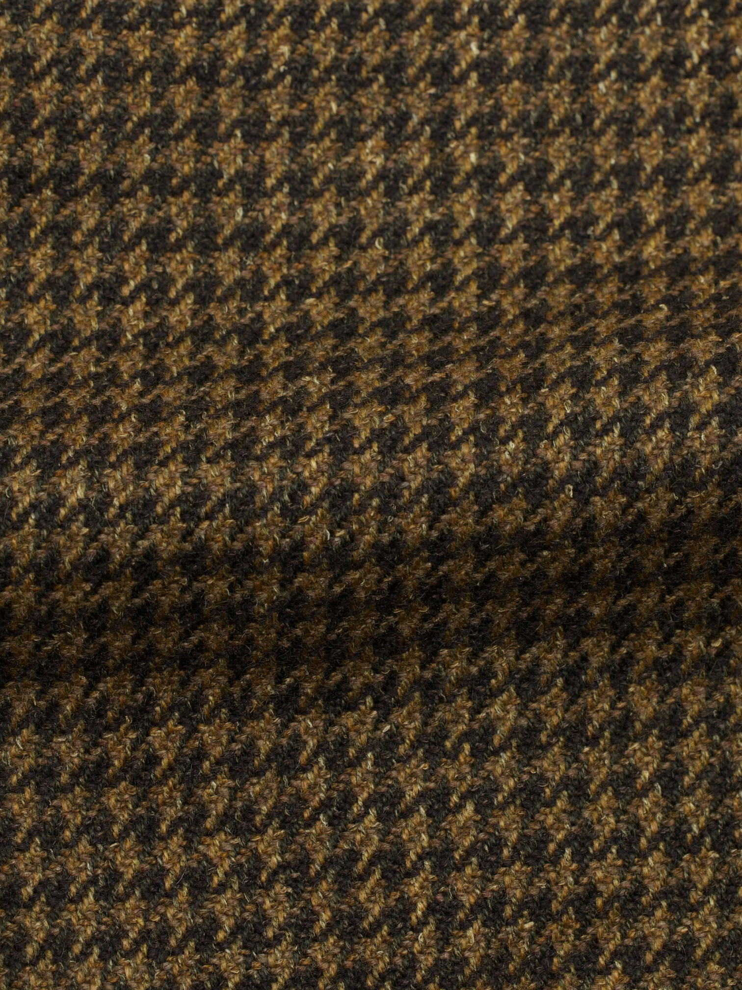 Kiton Golden Brown Pure-Wool Pied de Poule Jacket