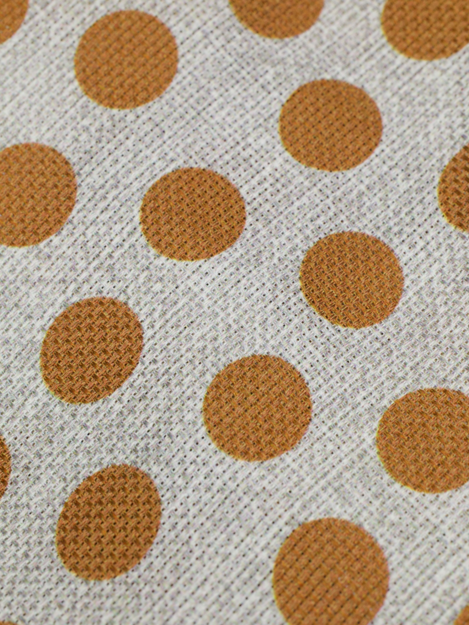 Kiton 5-Fold Taupe & Burnt Orange Handrolled Silk Polkadot Tie