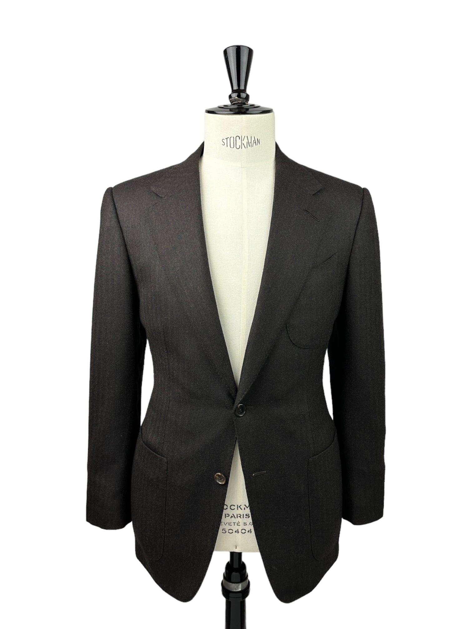 Tom Ford Brown Flannel Herringbone Jacket