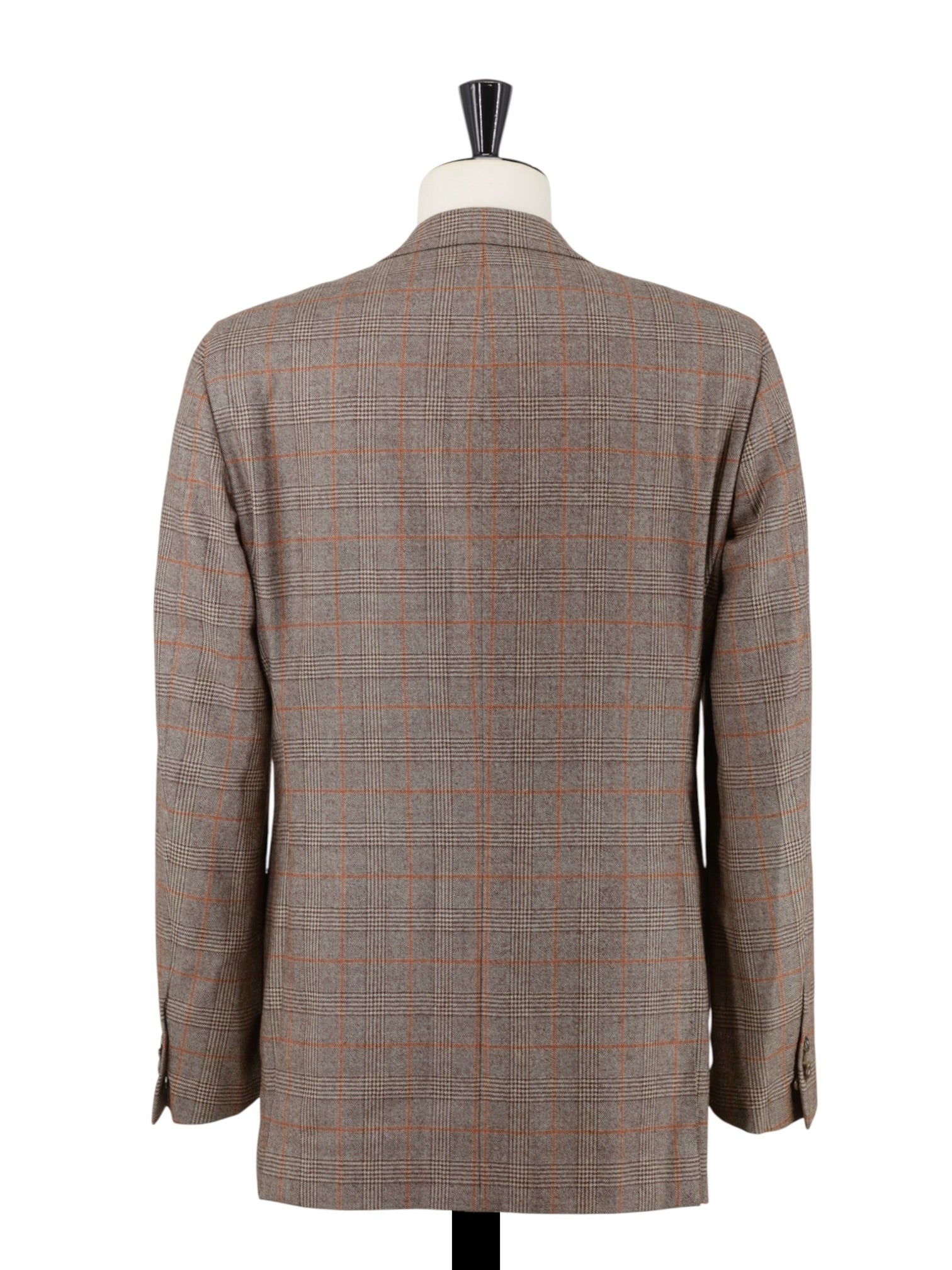 Caruso Brown & Burnt-Orange "Winter Zelander" Wool Prince of Wales Jacket
