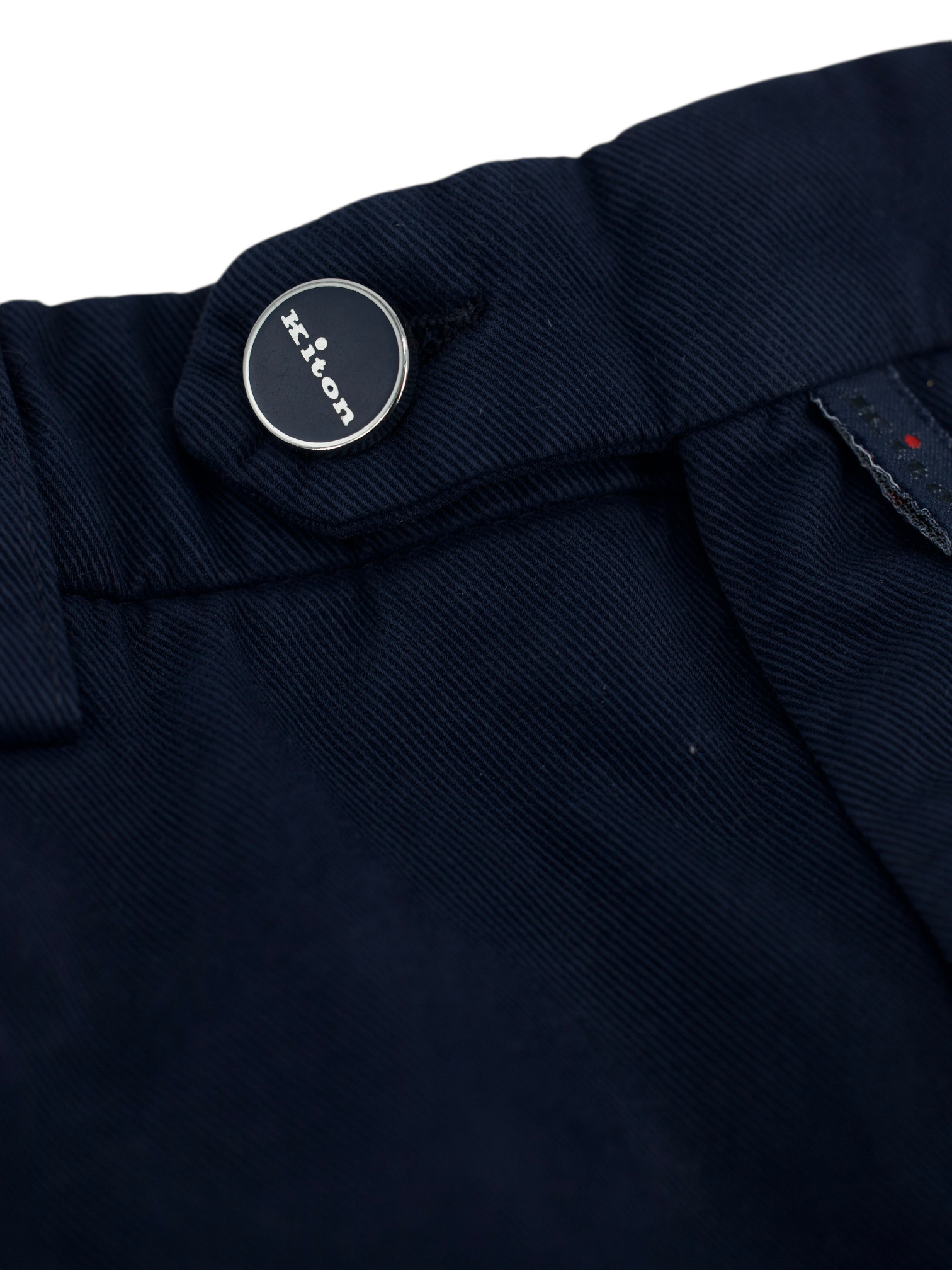 Kiton Navy Cotton & Cashmere Twill 5-Pocket Chino