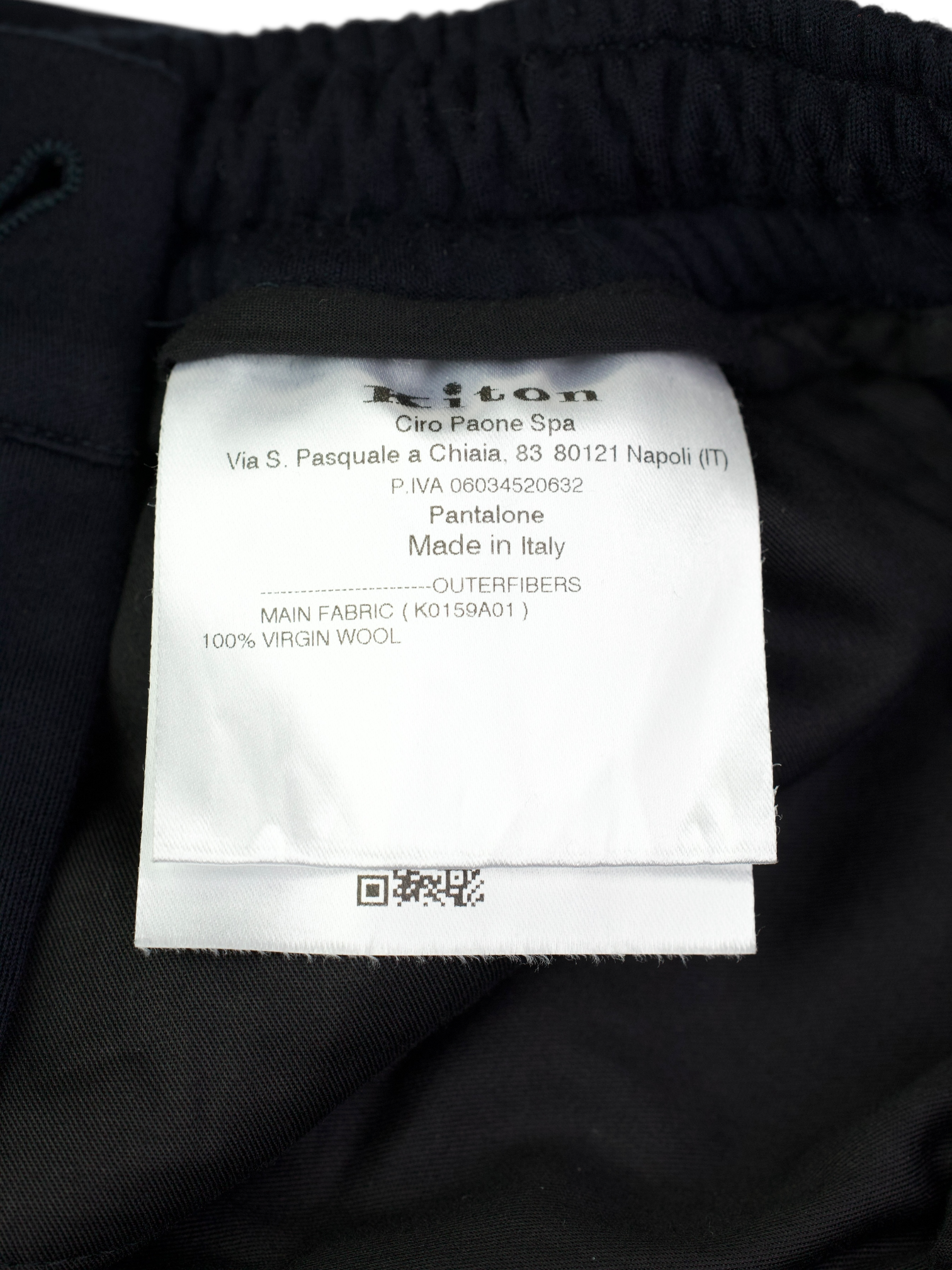 Kiton Navy 12.9 Micron Wool-Jersey Drawstring “KNT” Trousers