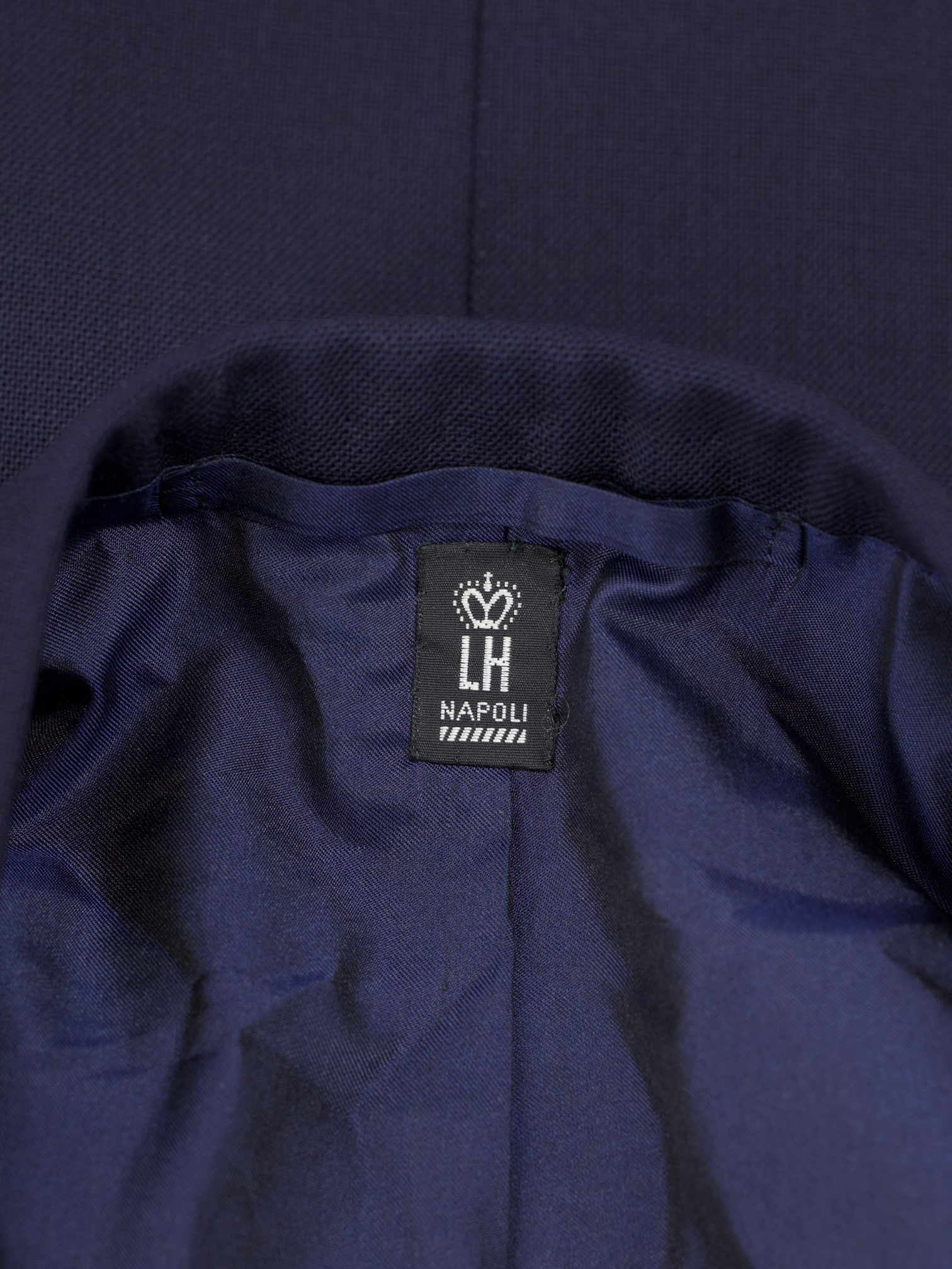 Rubinacci "London House" Navy Wool Hopsack Peak-Lapel Blazer Jacket