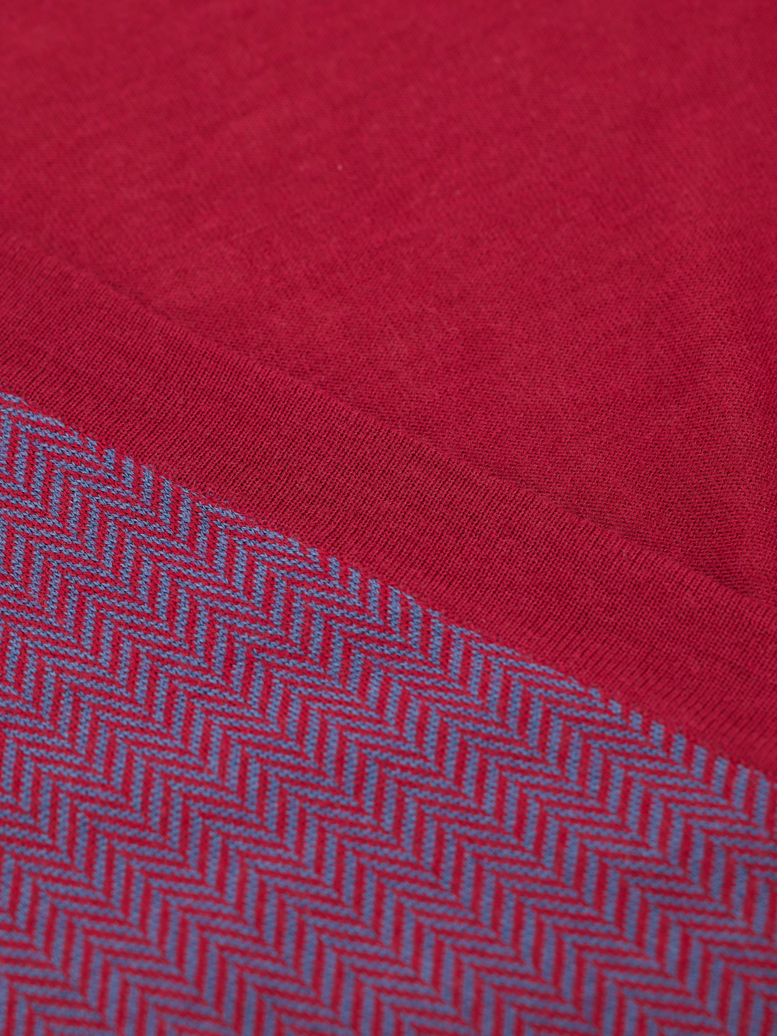 Cesare Attolini Cherry Red & Purple Wool & Silk Cardigan Sweater