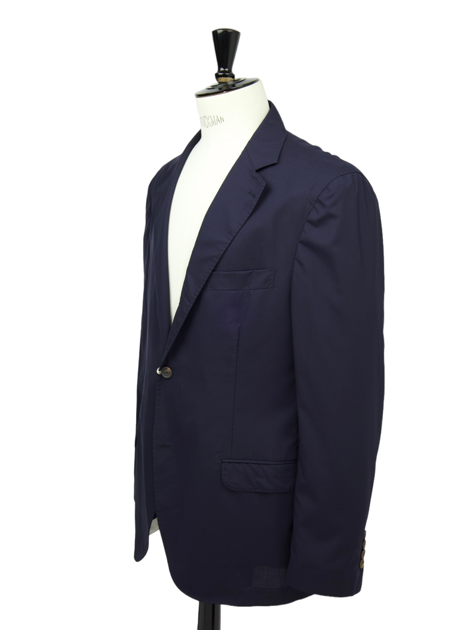 Brunello Cucinelli Navy Wool & Silk Unconstructed Jacket