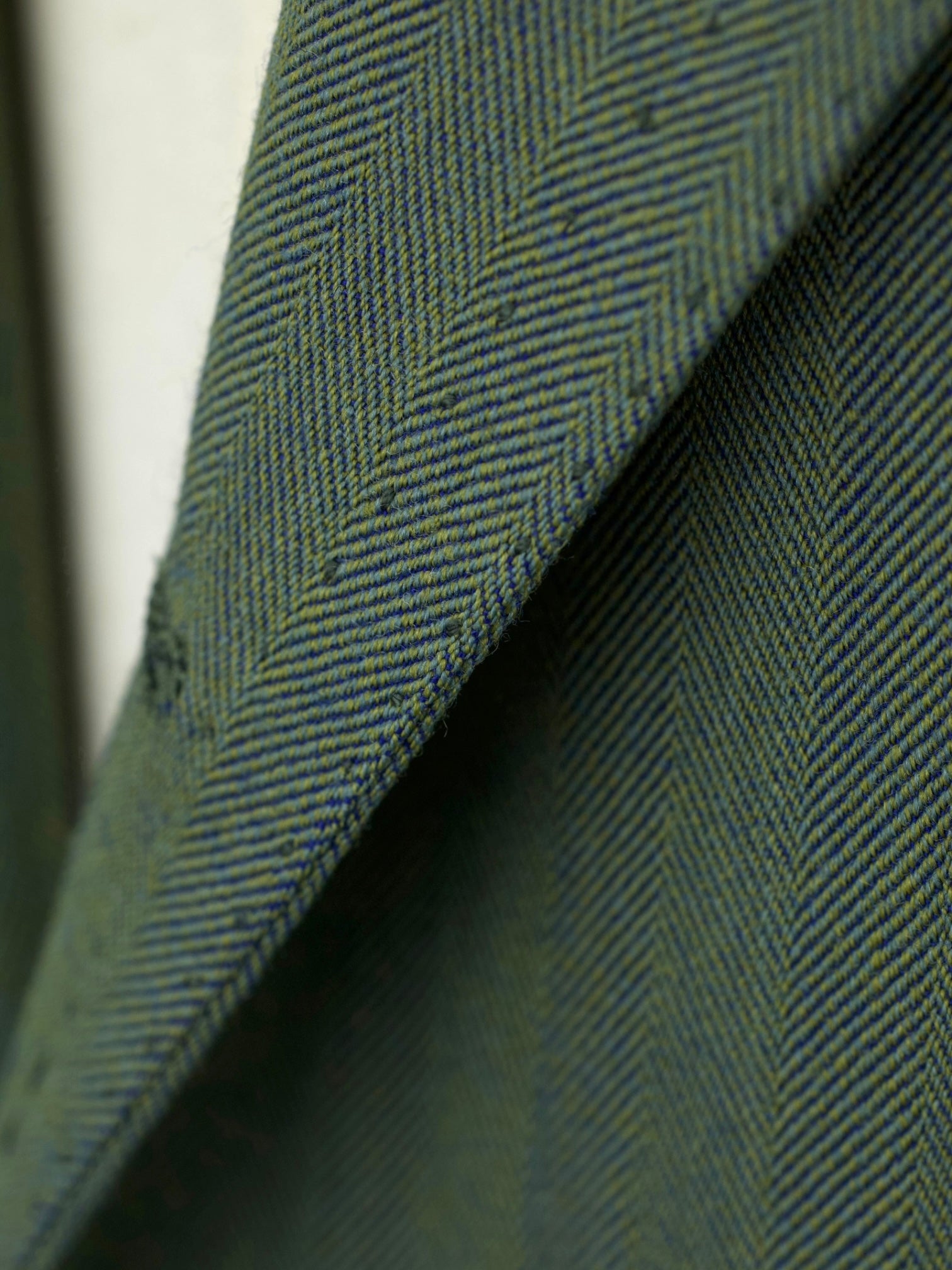 Cesare Attolini Forest-Sage Green Wool Herringbone "Solaro" Suit