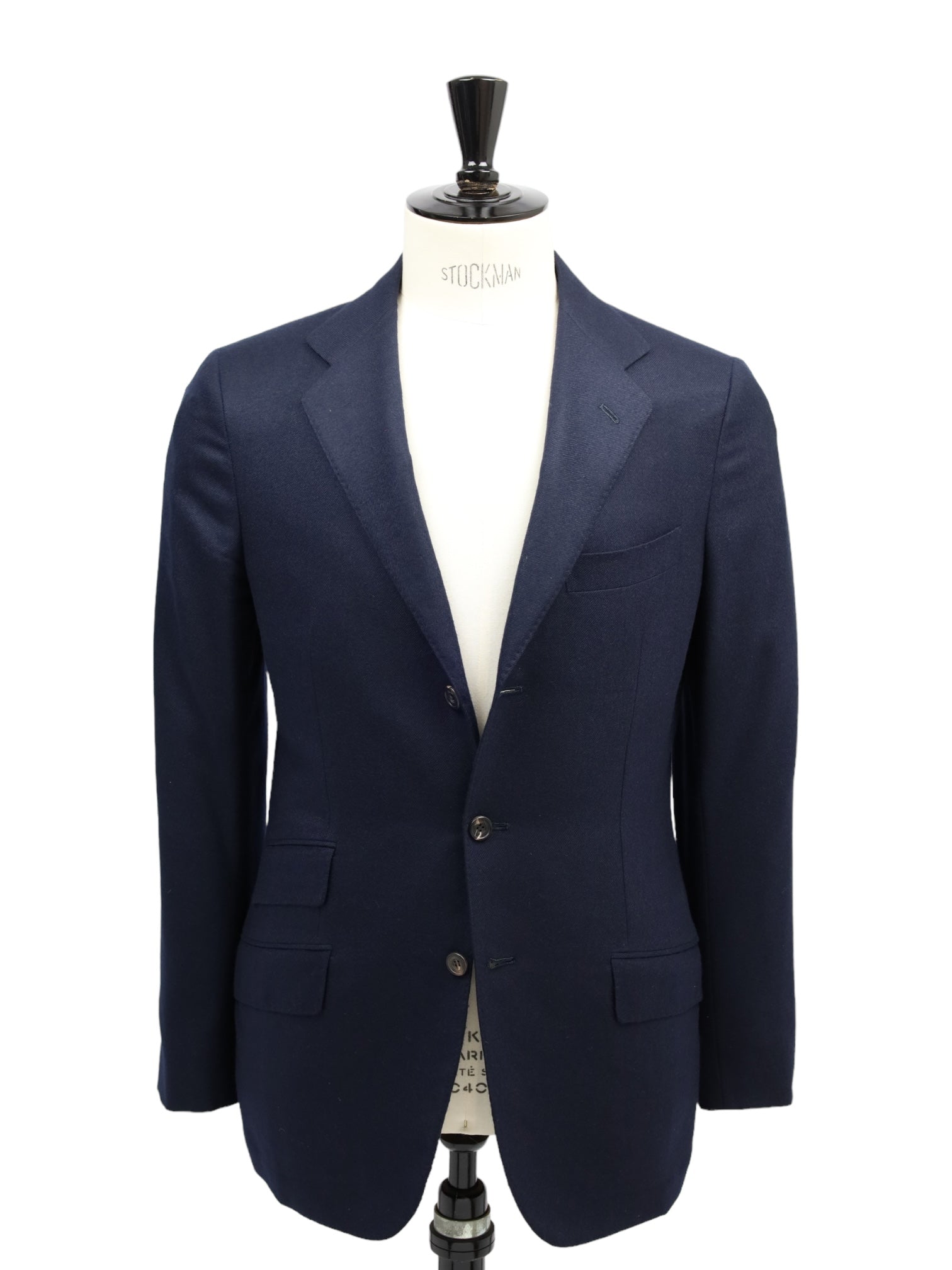 Kiton Navy Cashmere Twill Jacket