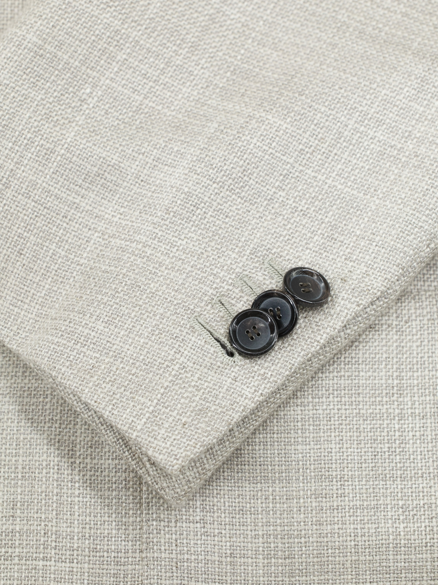 Cesare Attolini Beige Cashmere, Silk & Linen Micro-Pattern Jacket