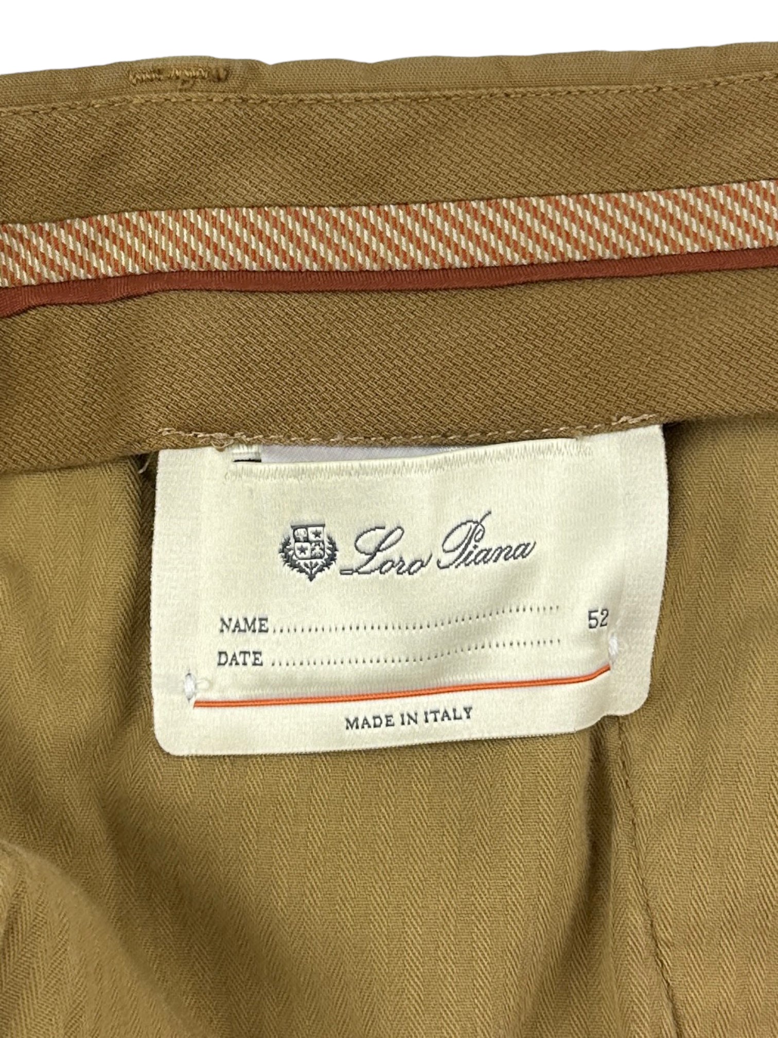 Loro piana Tobacco Brown Cotton Chino