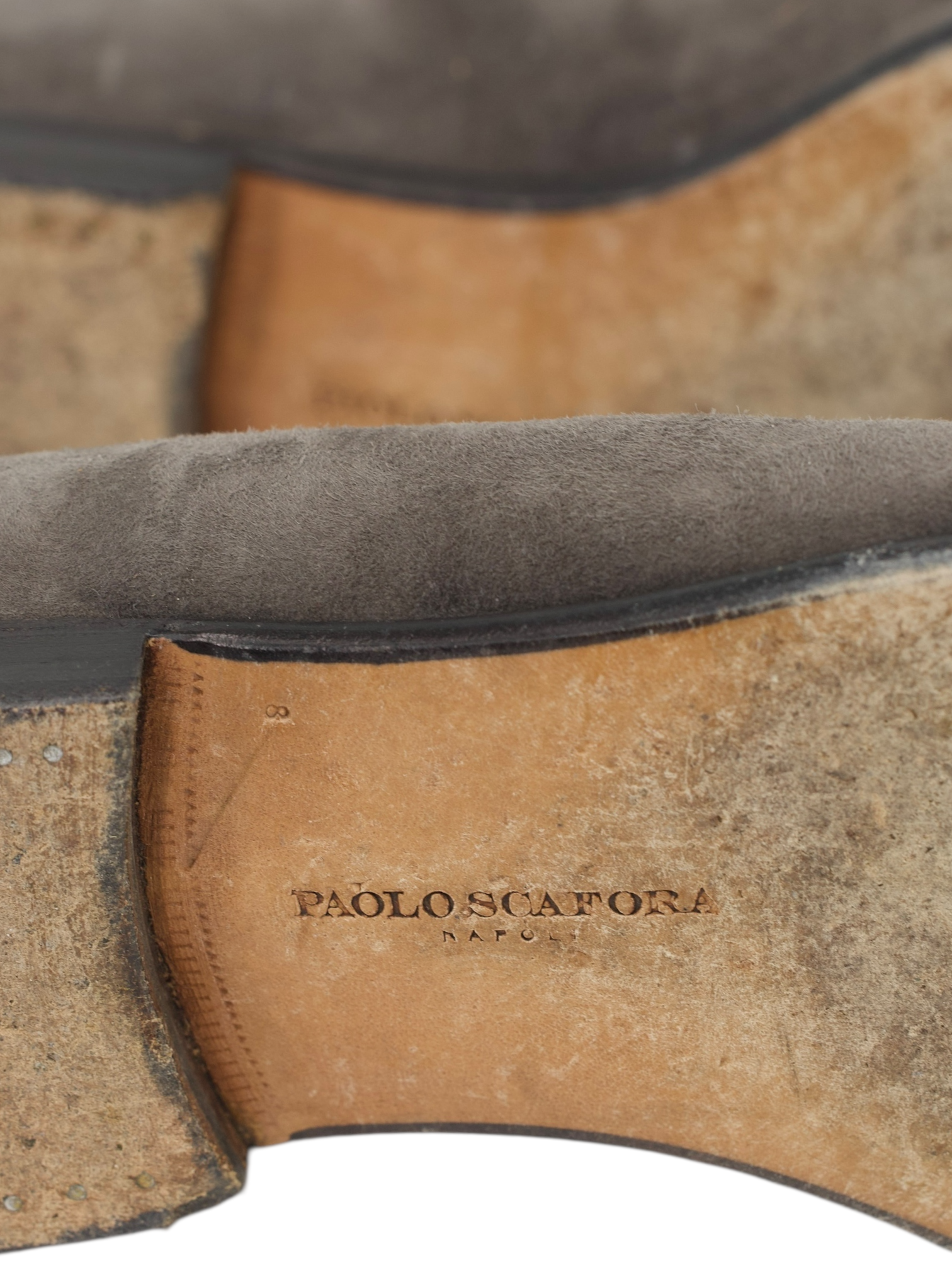 Paolo Scafora Grey Suede Belgian Loafer