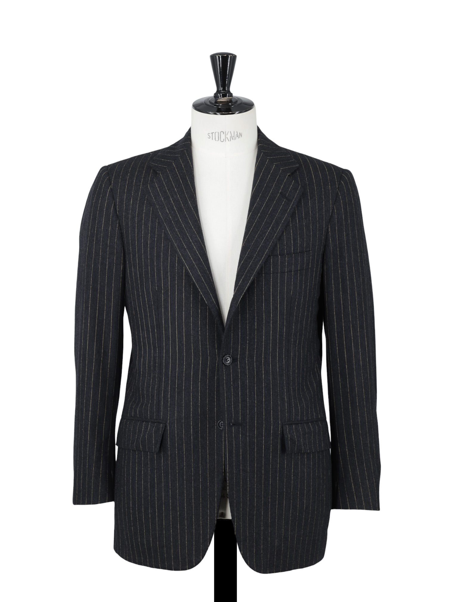 Kiton Anthracite & Bronze Wool-Flannel Pinstripe Winter Suit