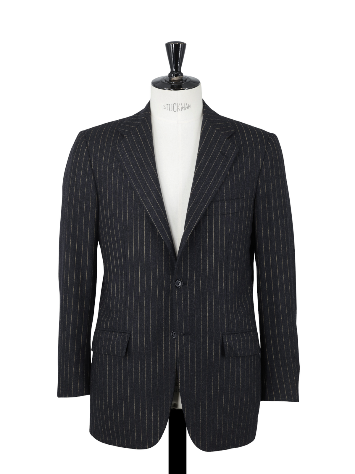 Kiton Anthracite & Bronze Wool-Flannel Pinstripe Winter Suit
