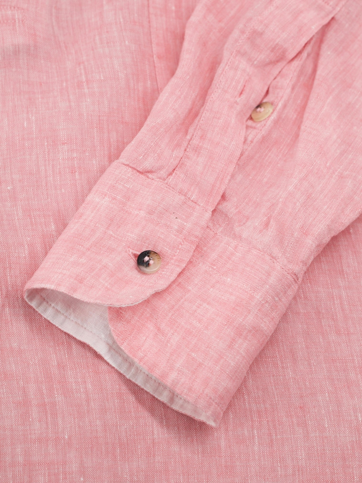 Loro Piana Pink Pure Linen Pop-Over André Shirt
