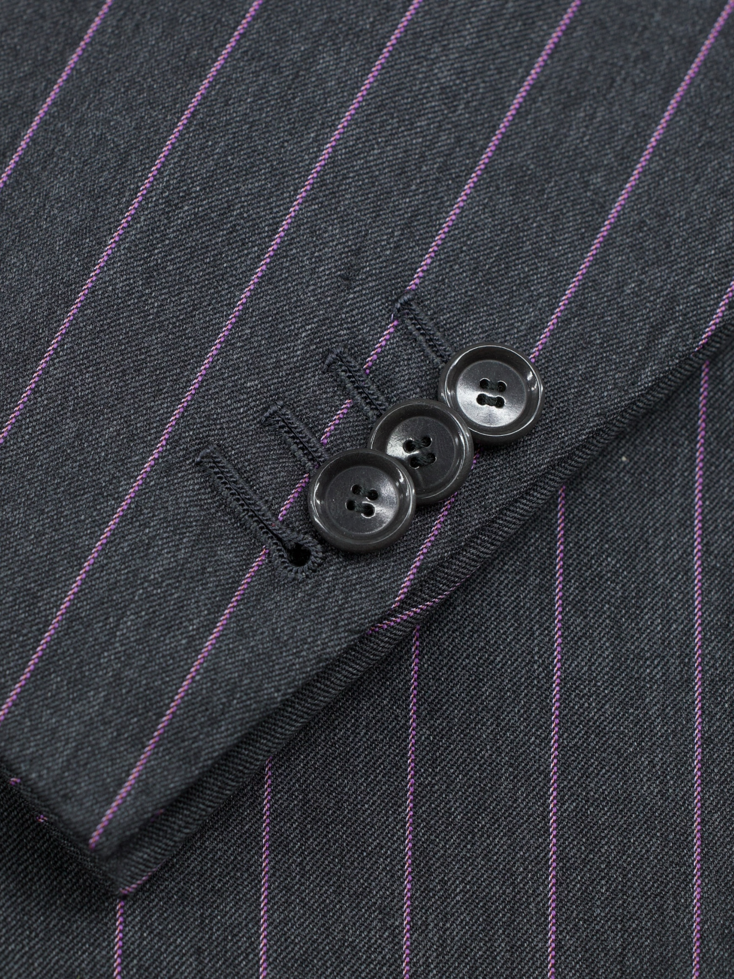 Cesare Attolini Grey & Pink Fine-Wool Double-Breasted Pinstripe Suit