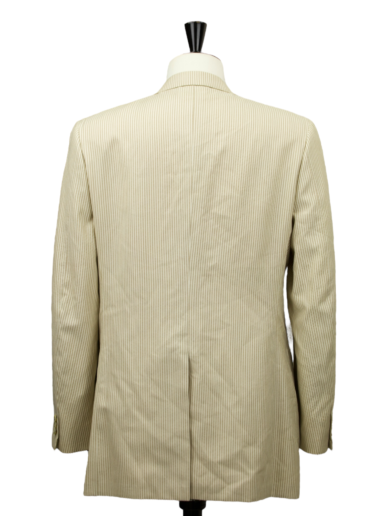 Brioni Sand Wool & Silk Pinstripe "Millennio" Summer Jacket