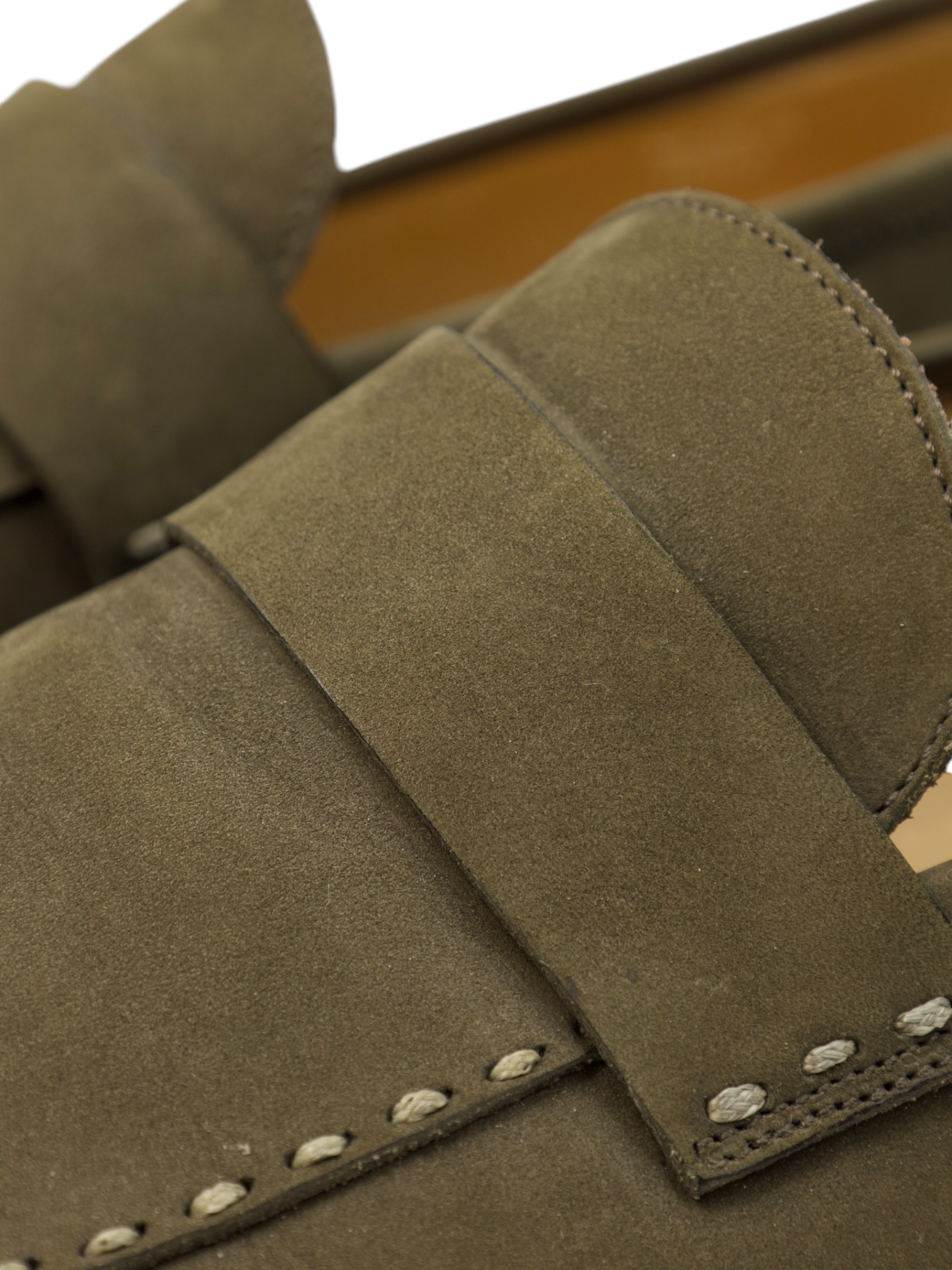 Brioni Olive Green Nubuck Leather Loafer