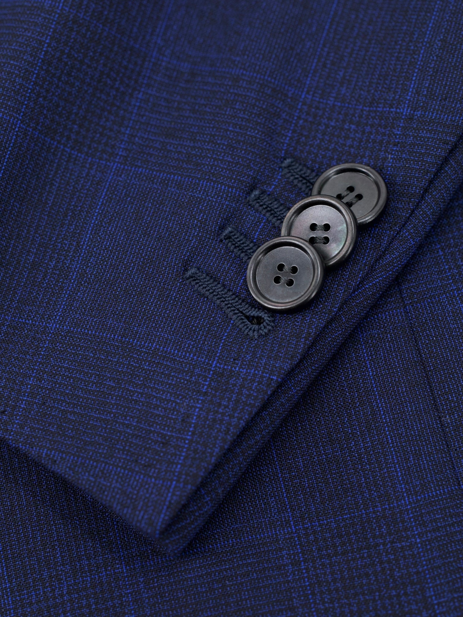 Cesare Attolini Navy & Royal Blue Super 130's Check Jacket