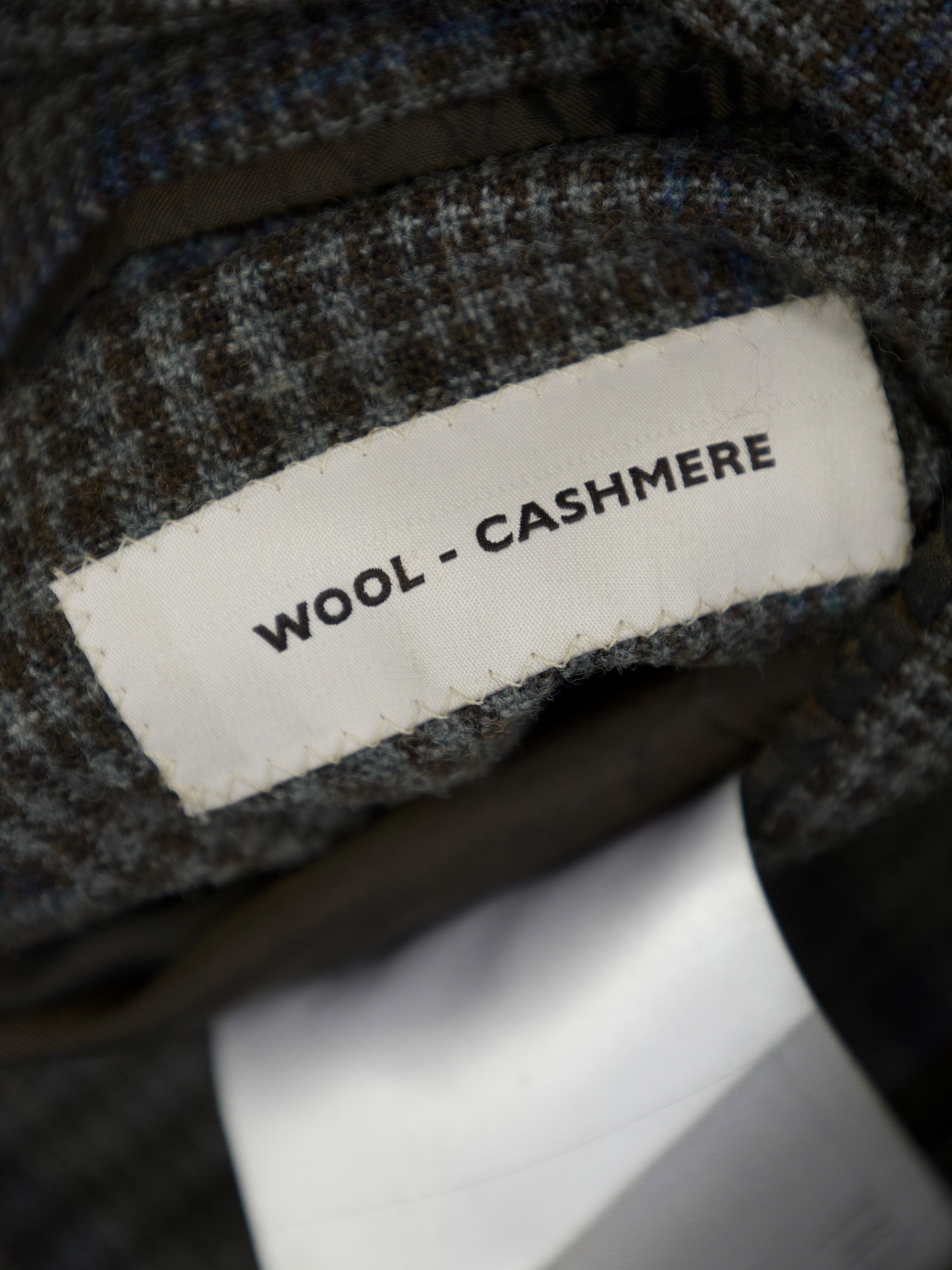 Caruso Grey & Blue Wool & Cashmere Windowpane Jacket